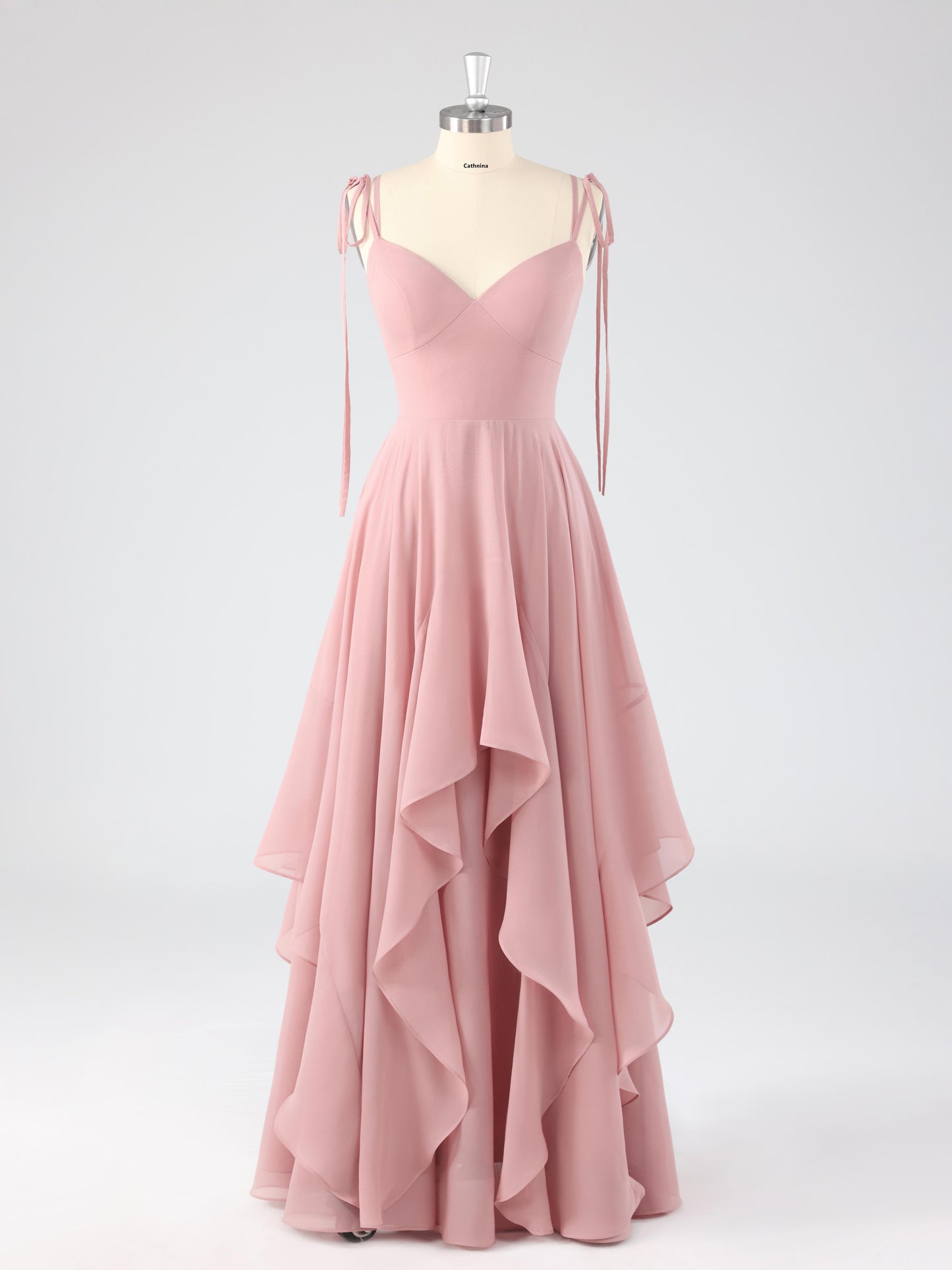 Lamel Chic V-neck Ruffles A-line Chiffon Bridesmaid Dresses