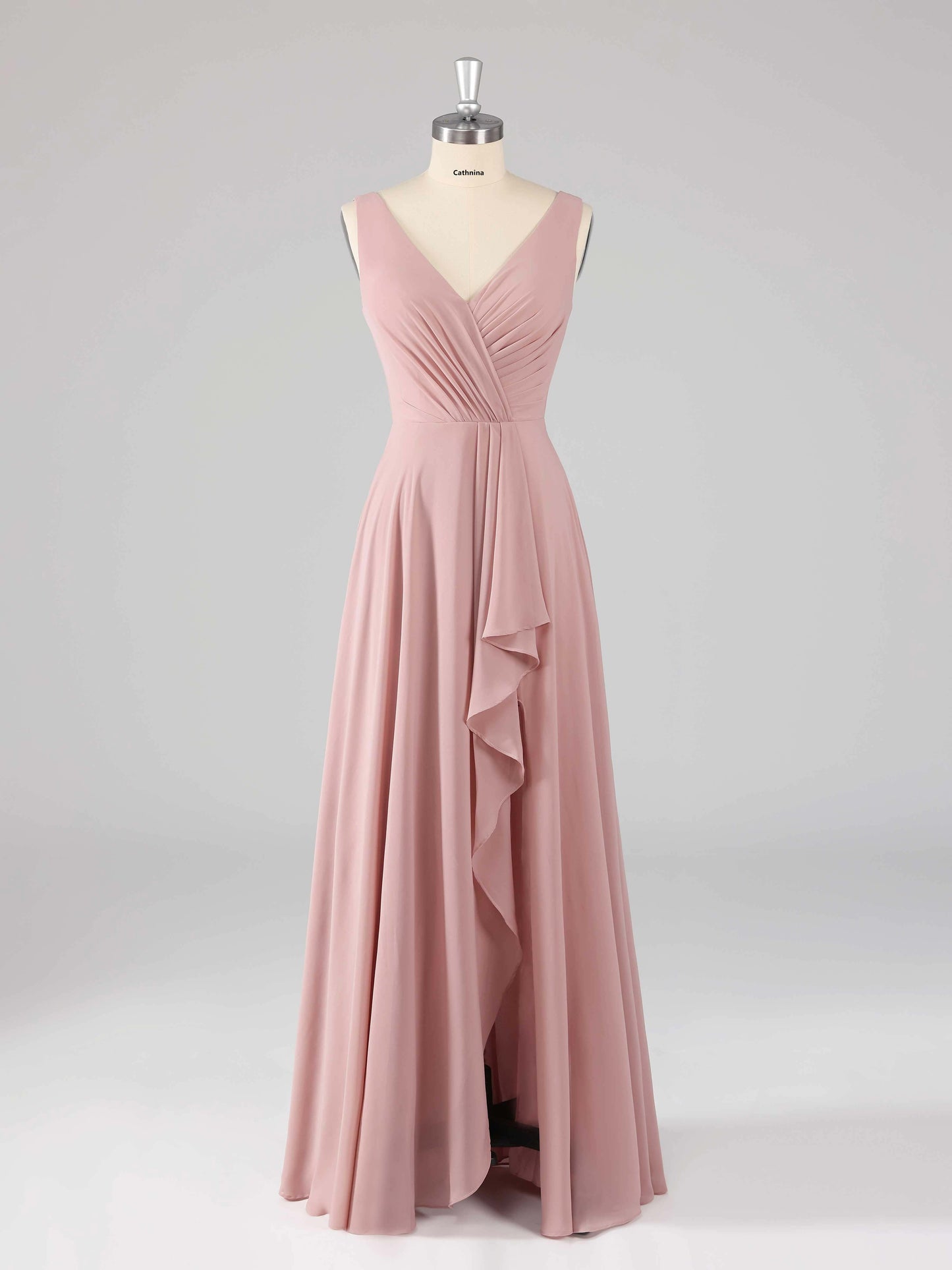 Lareina Trendy A-line Sleeveless Asymmetrical Bridesmaid Dresses