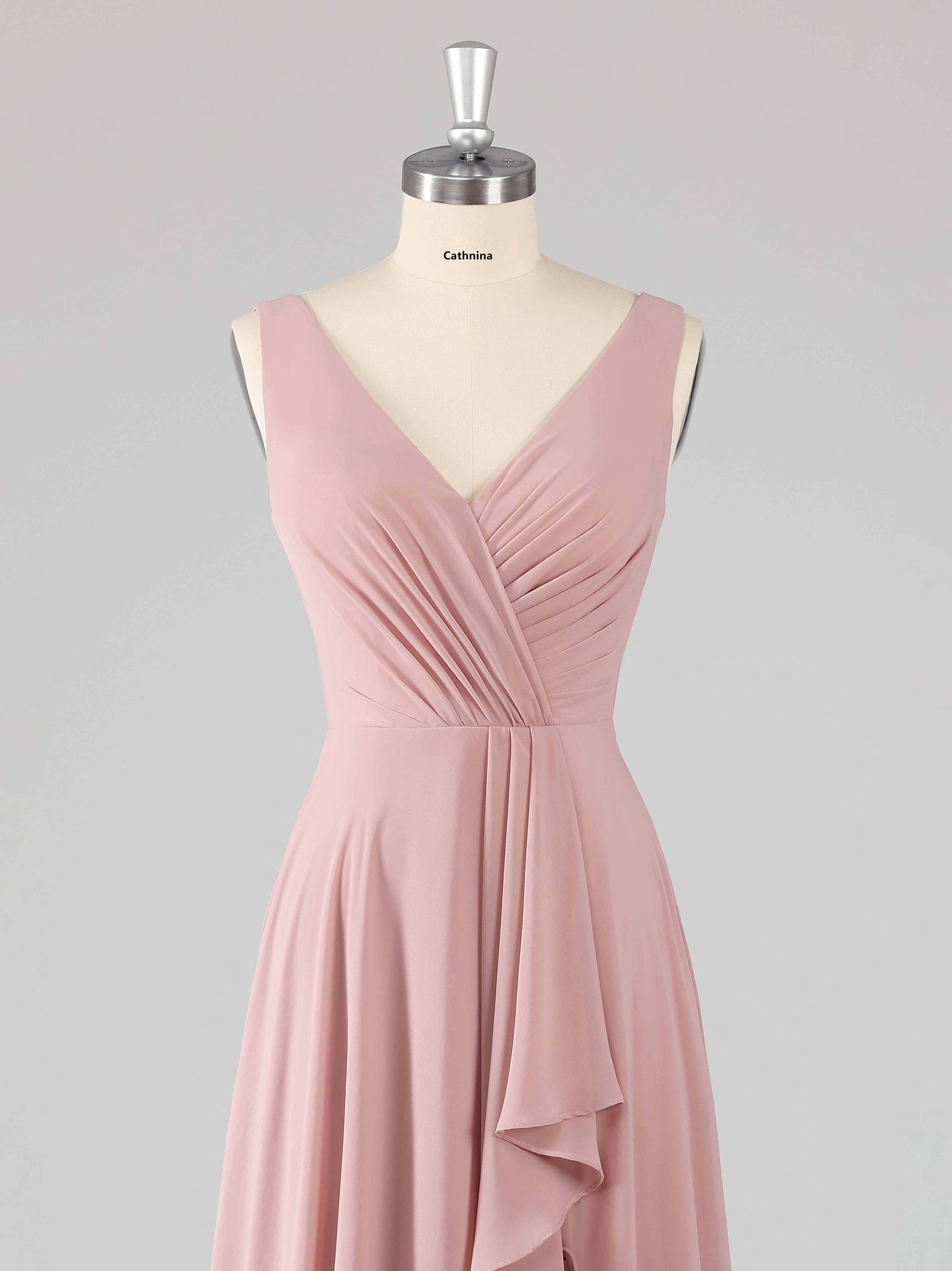 Lareina Trendy A-line Sleeveless Asymmetrical Bridesmaid Dresses