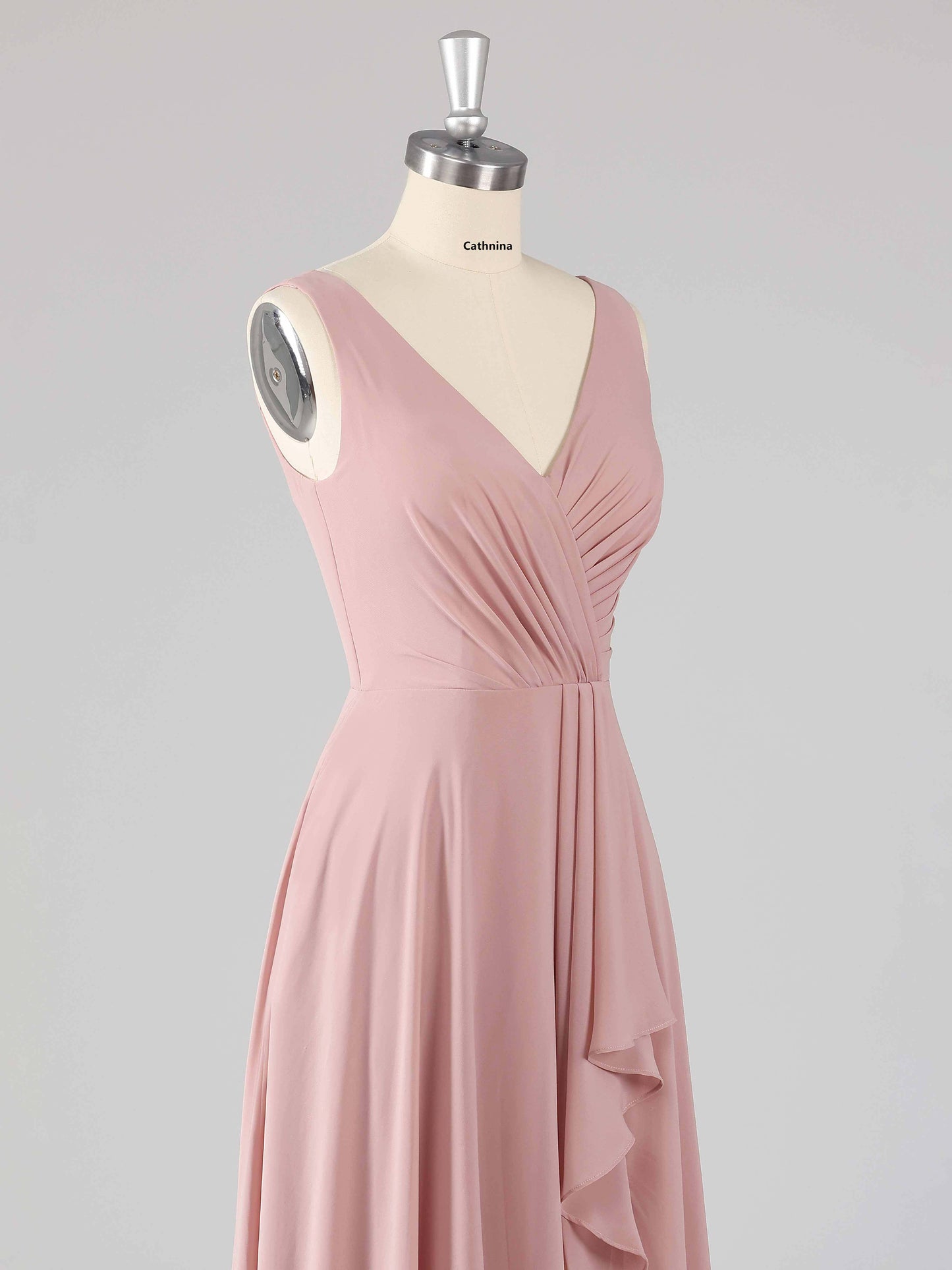 Lareina Trendy A-line Sleeveless Asymmetrical Bridesmaid Dresses