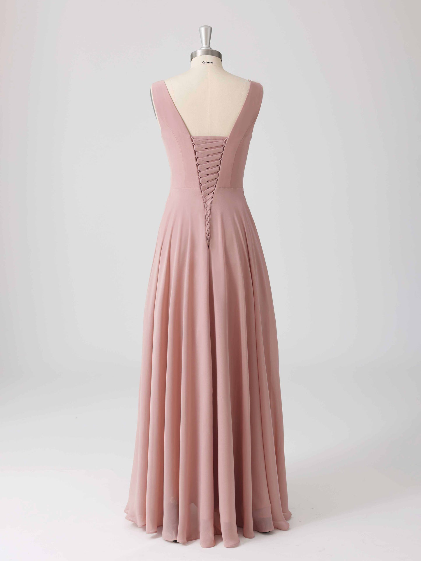 Laverna A-line V-Neck Sleeveless Asymmetrical Bridesmaid Dresses