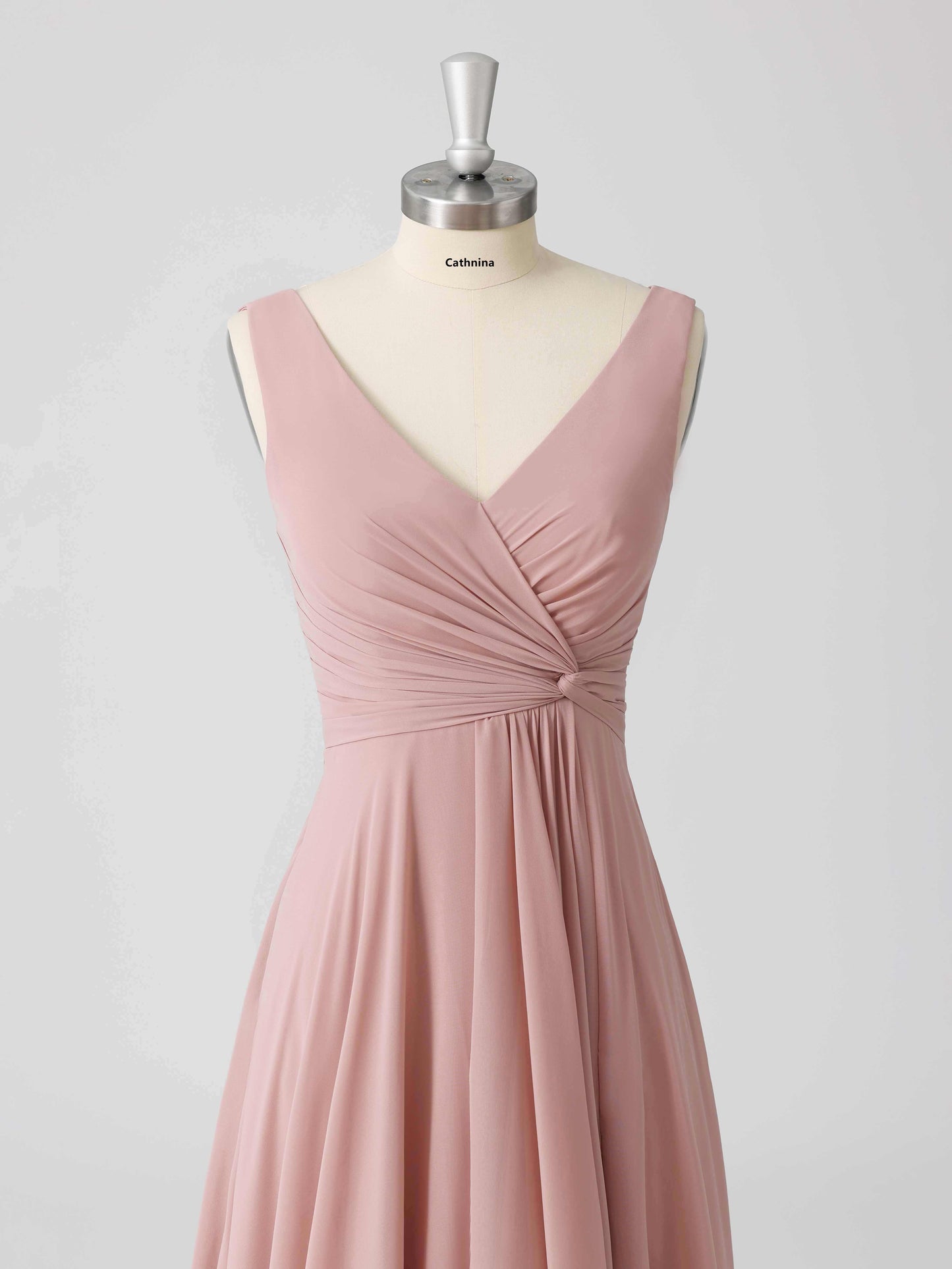Laverna A-line V-Neck Sleeveless Asymmetrical Bridesmaid Dresses
