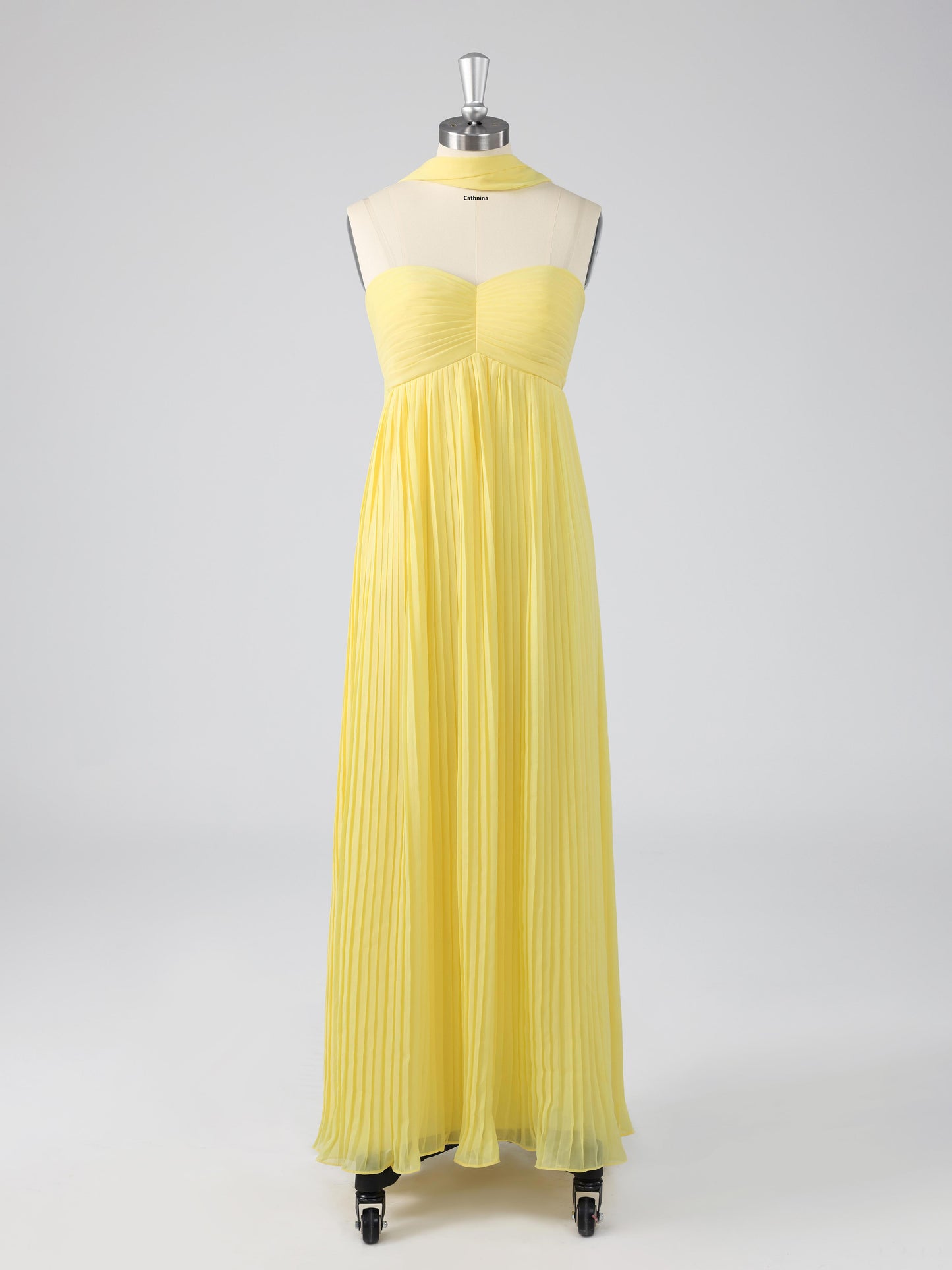 Leron Simple Sweetheart Pleated Lace Up Chiffon Bridesmaid Dresses