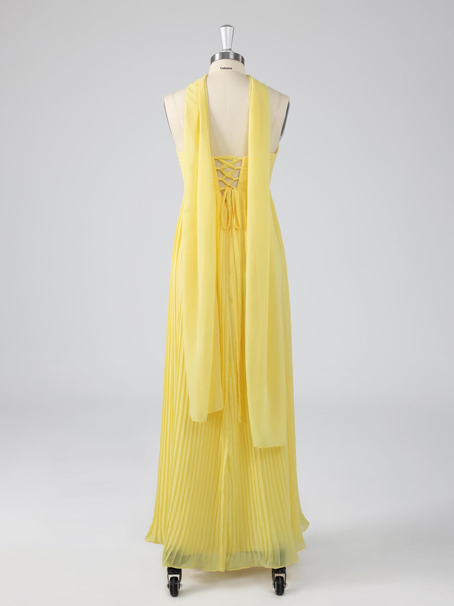 Leron Simple Sweetheart Pleated Lace Up Chiffon Bridesmaid Dresses