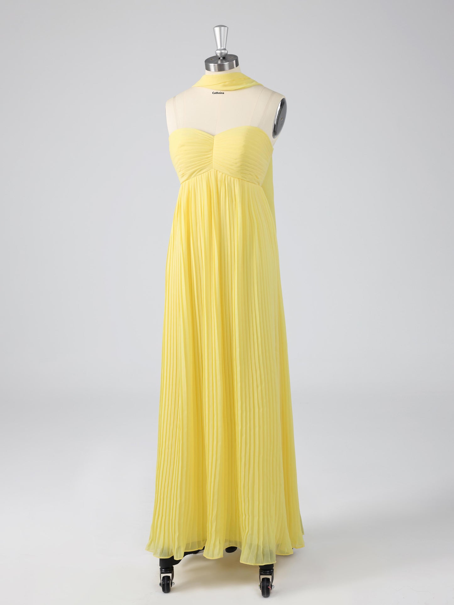 Leron Simple Sweetheart Pleated Lace Up Chiffon Bridesmaid Dresses