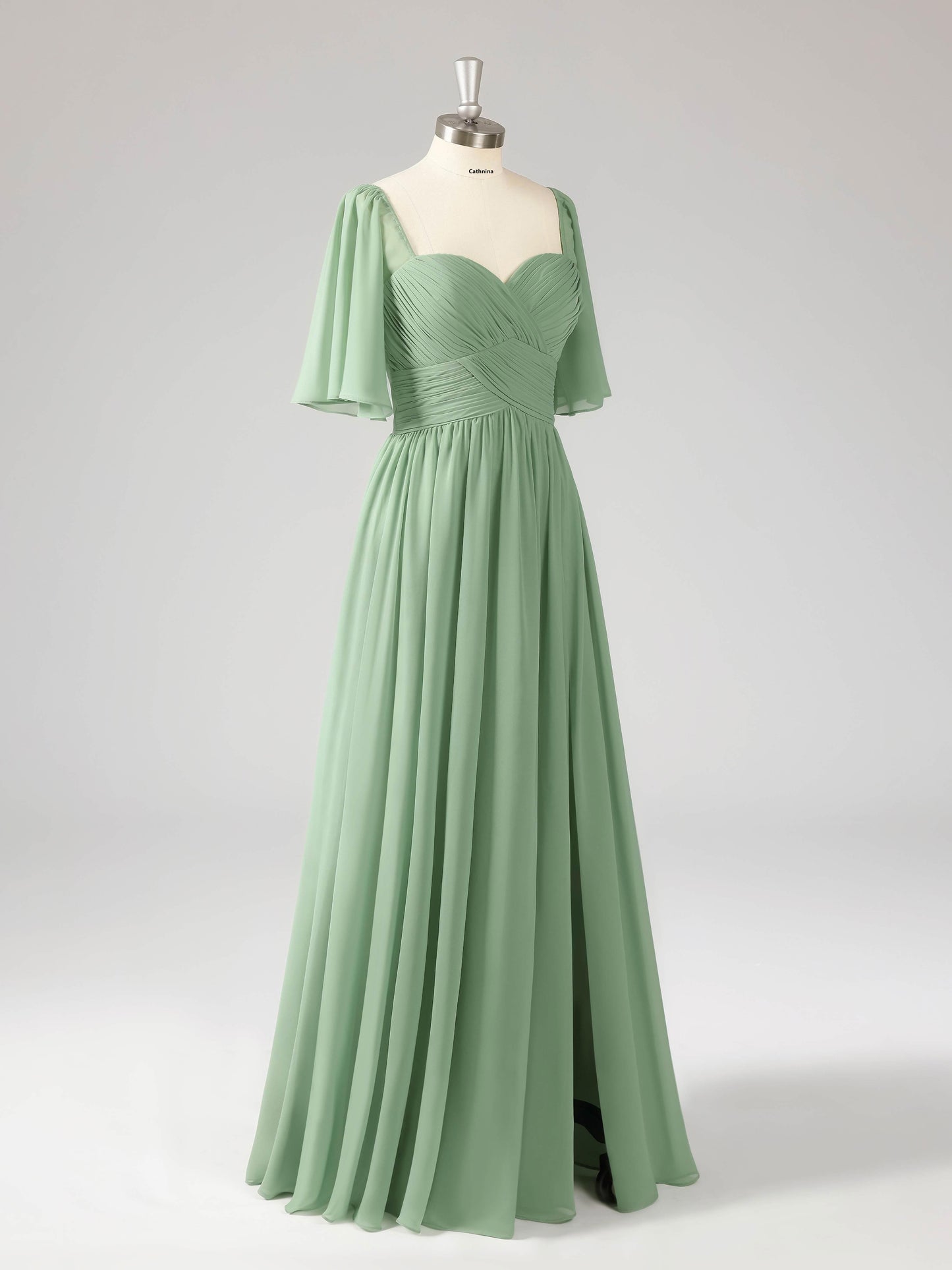 Liven Modern Sweetheart Floor Length Bridesmaid Dresses with Slit