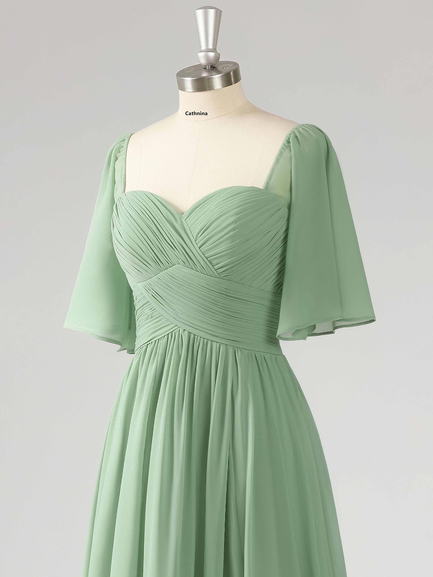 Liven Modern Sweetheart Floor Length Bridesmaid Dresses with Slit