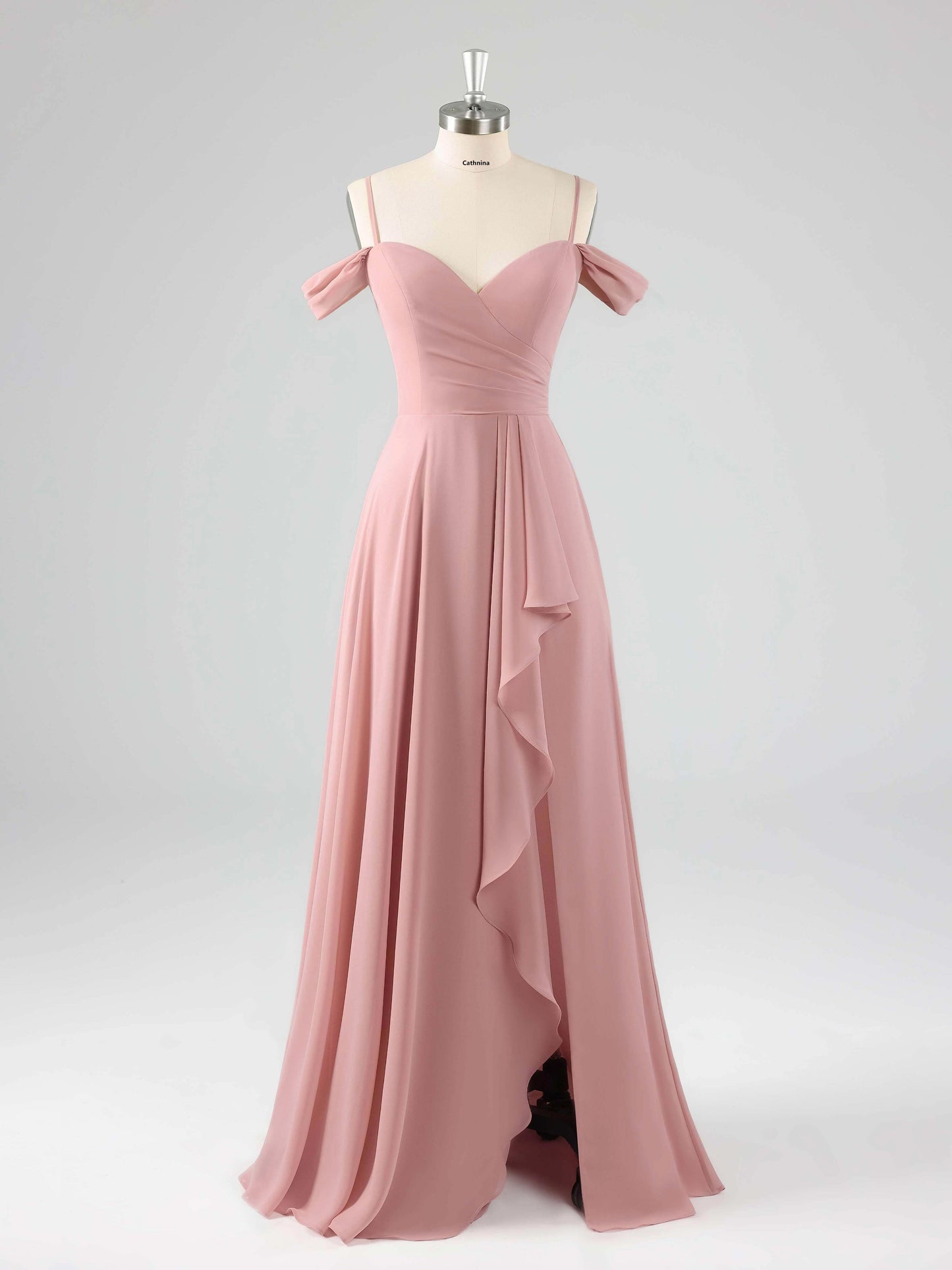 Livia Chic Off-The-Shoulder Ruffles A-line Bridesmaid Dresses