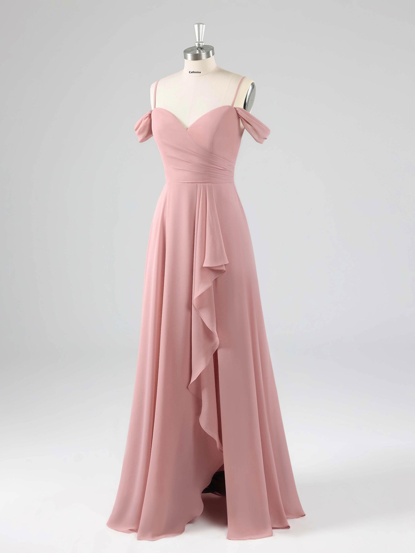 Livia Chic Off-The-Shoulder Ruffles A-line Bridesmaid Dresses