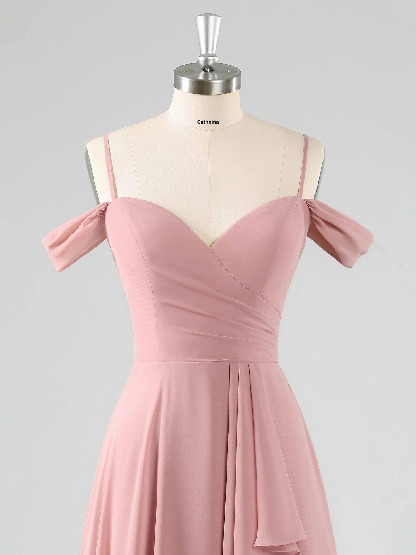 Livia Chic Off-The-Shoulder Ruffles A-line Bridesmaid Dresses