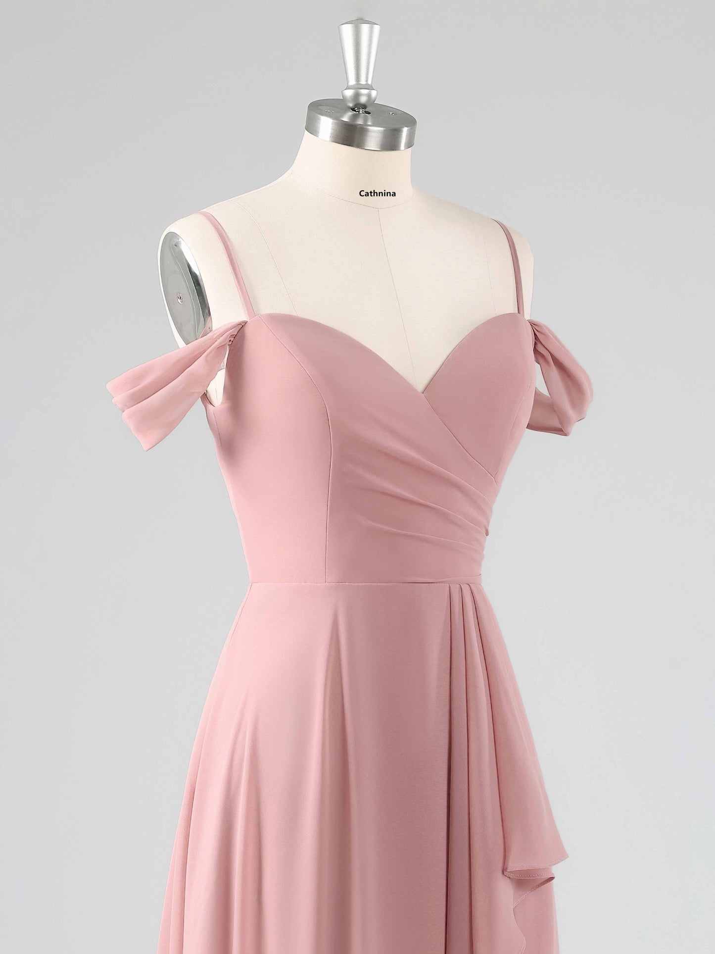 Livia Chic Off-The-Shoulder Ruffles A-line Bridesmaid Dresses