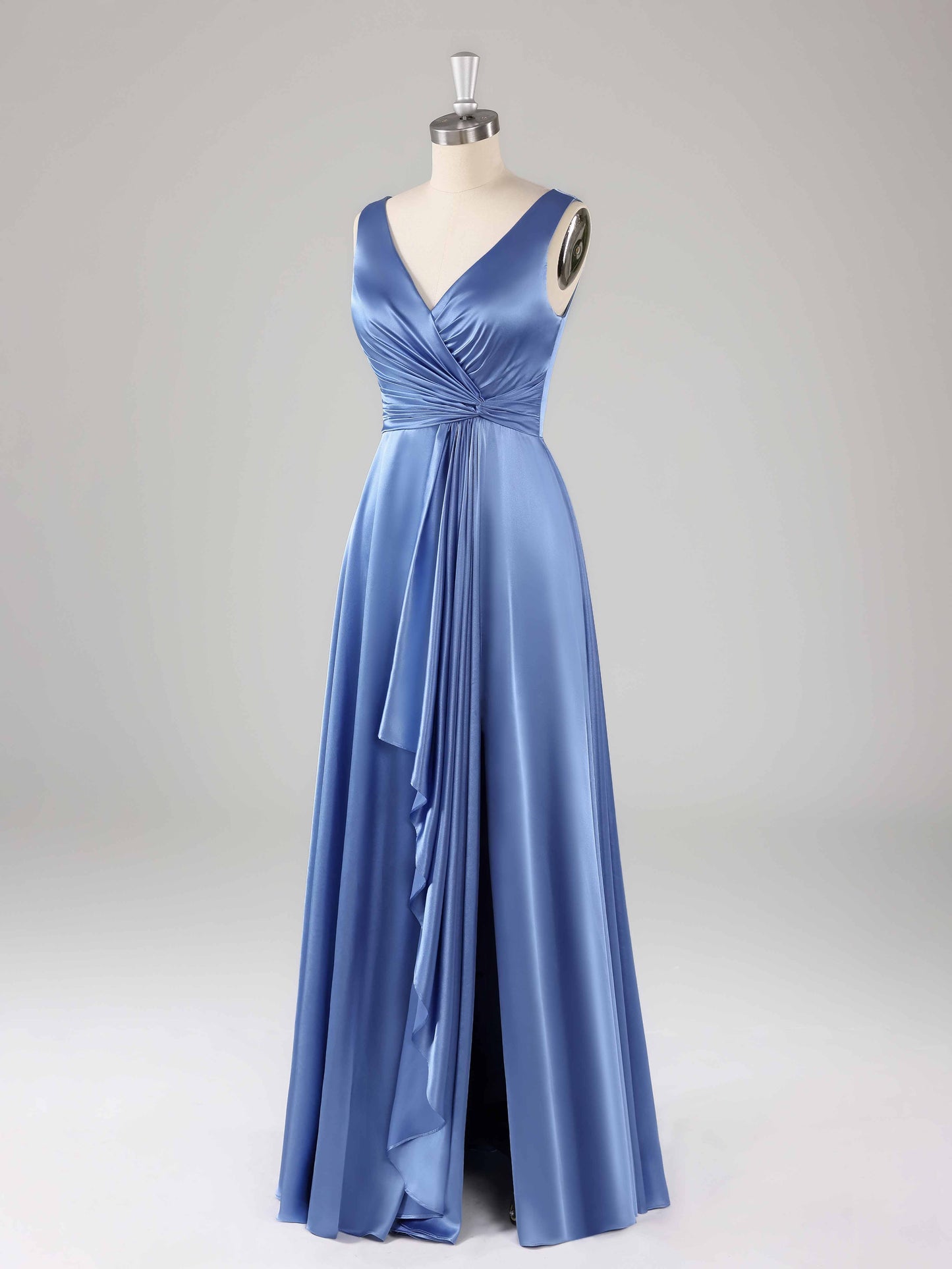 Lolly Chic V-Neck Sleeveless Ruffles A-line Bridesmaid Dresses