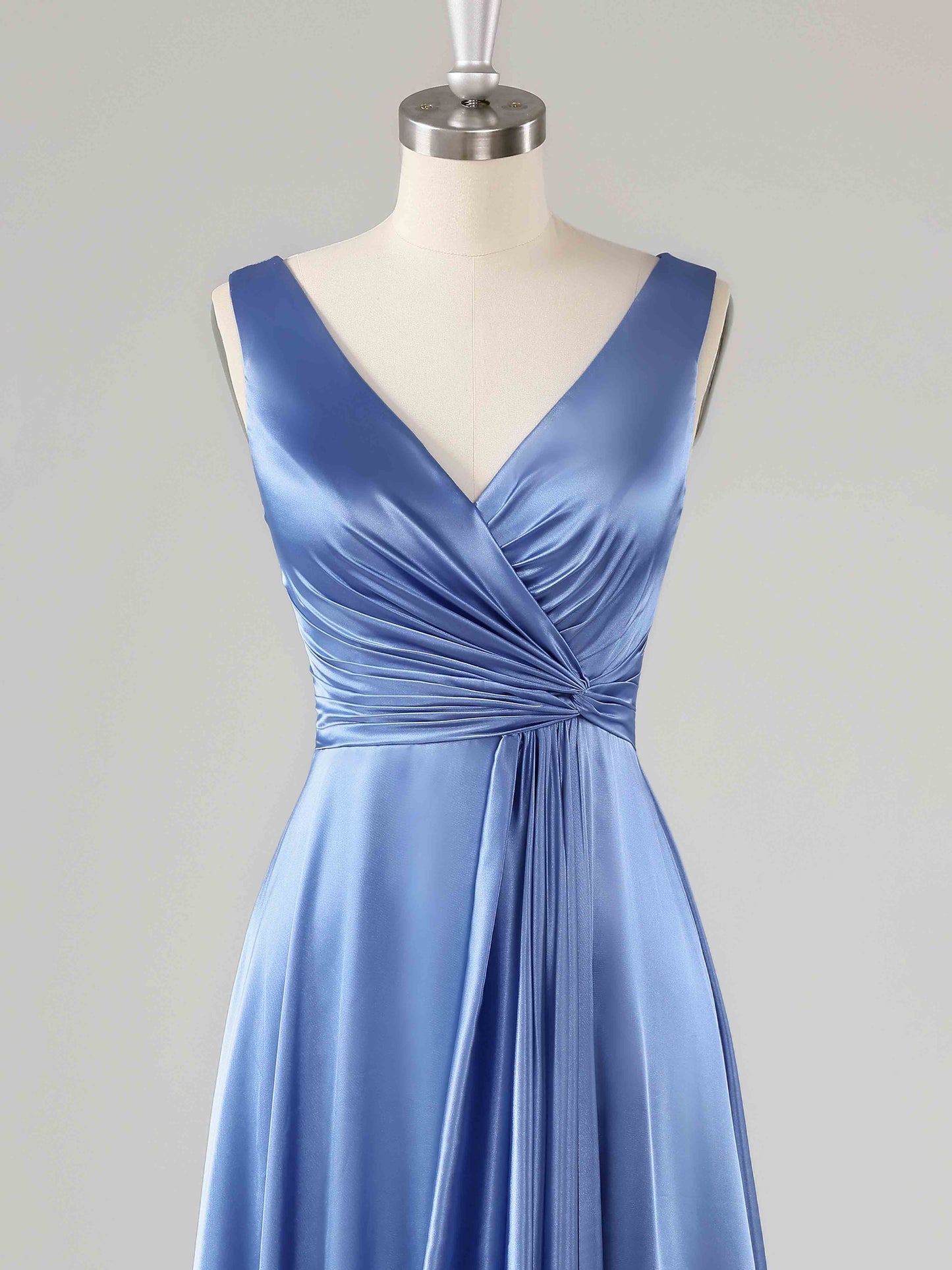Lolly Chic V-Neck Sleeveless Ruffles A-line Bridesmaid Dresses