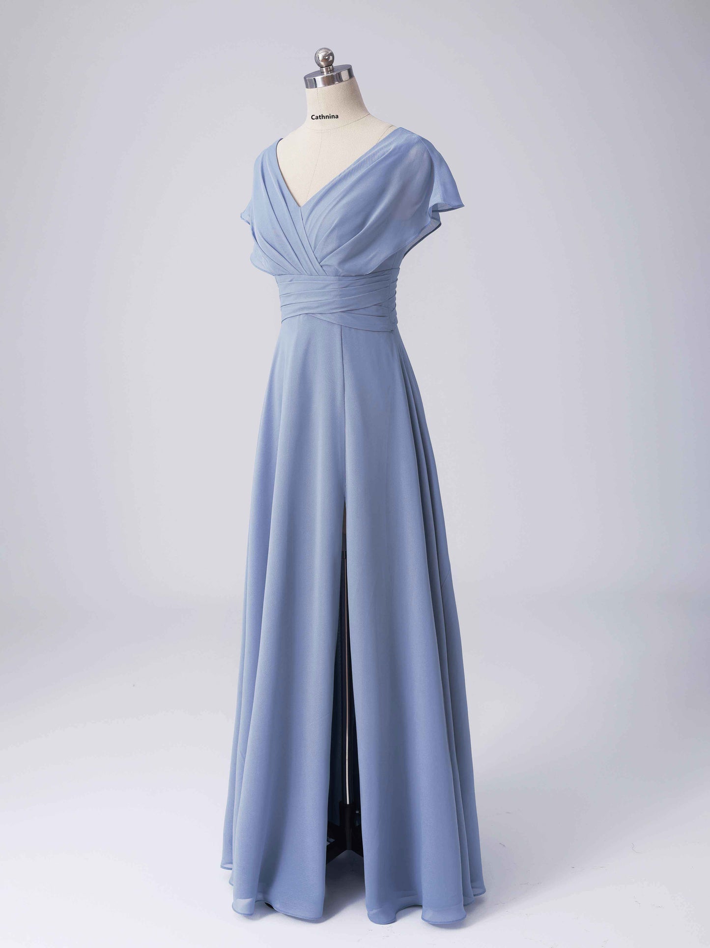 Lorena Simple A-line Ruffles Cap Sleeves Bridesmaid Dresses