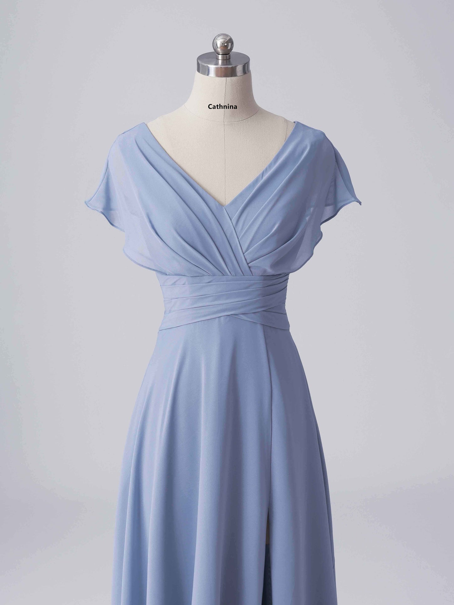 Lorena Simple A-line Ruffles Cap Sleeves Bridesmaid Dresses