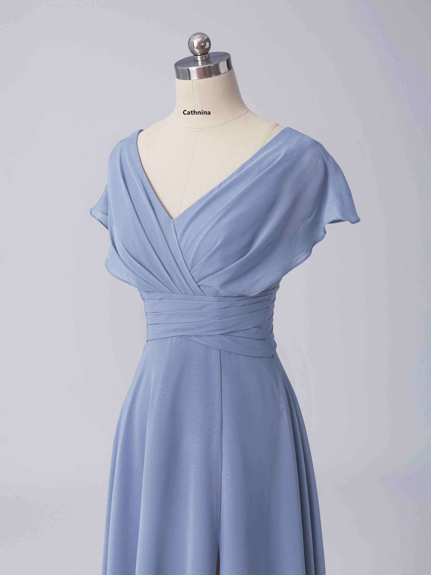 Lorena Simple A-line Ruffles Cap Sleeves Bridesmaid Dresses