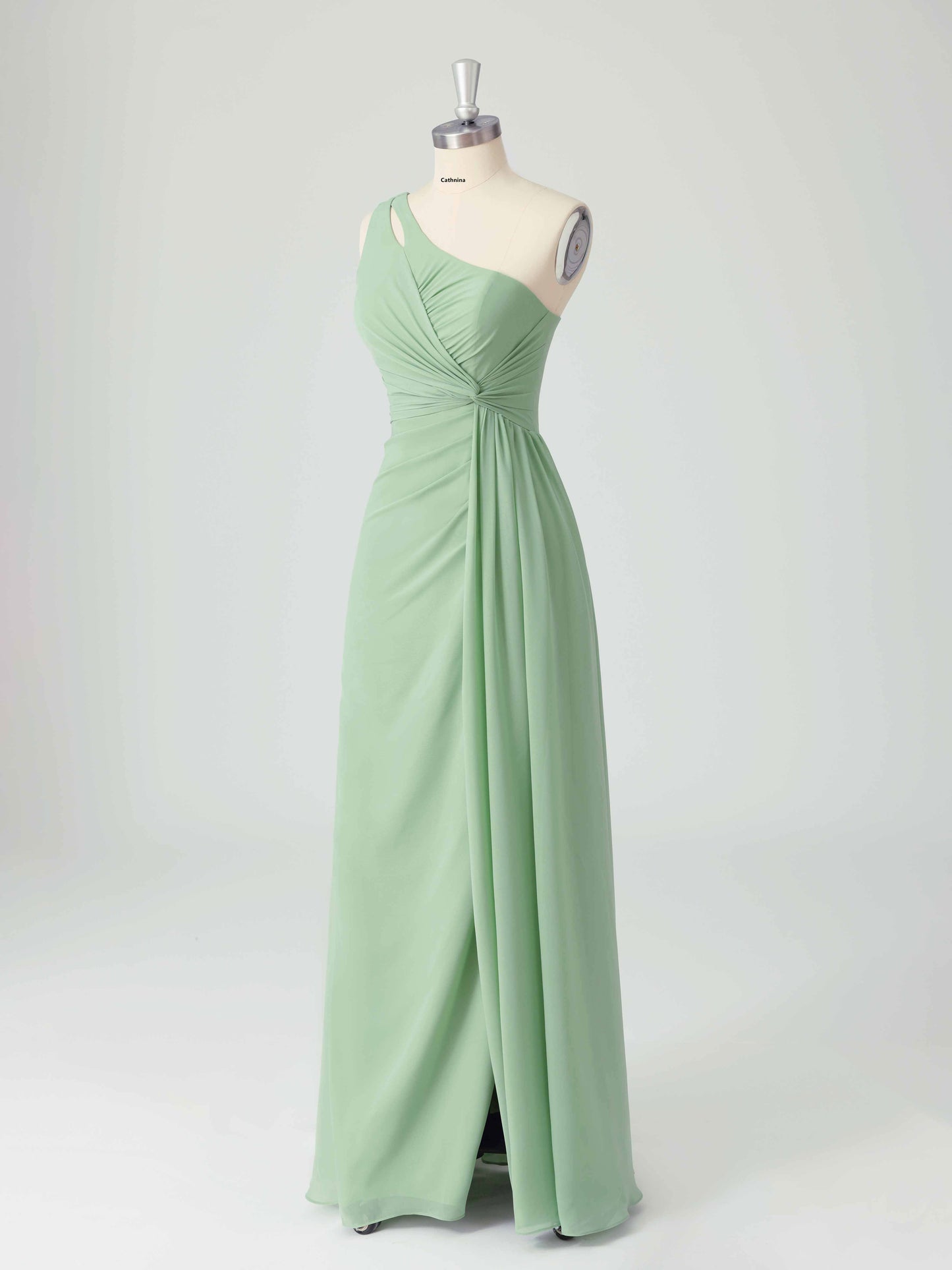Lorina Chic One Shoulder Long Chiffon Bridesmaid Dresses