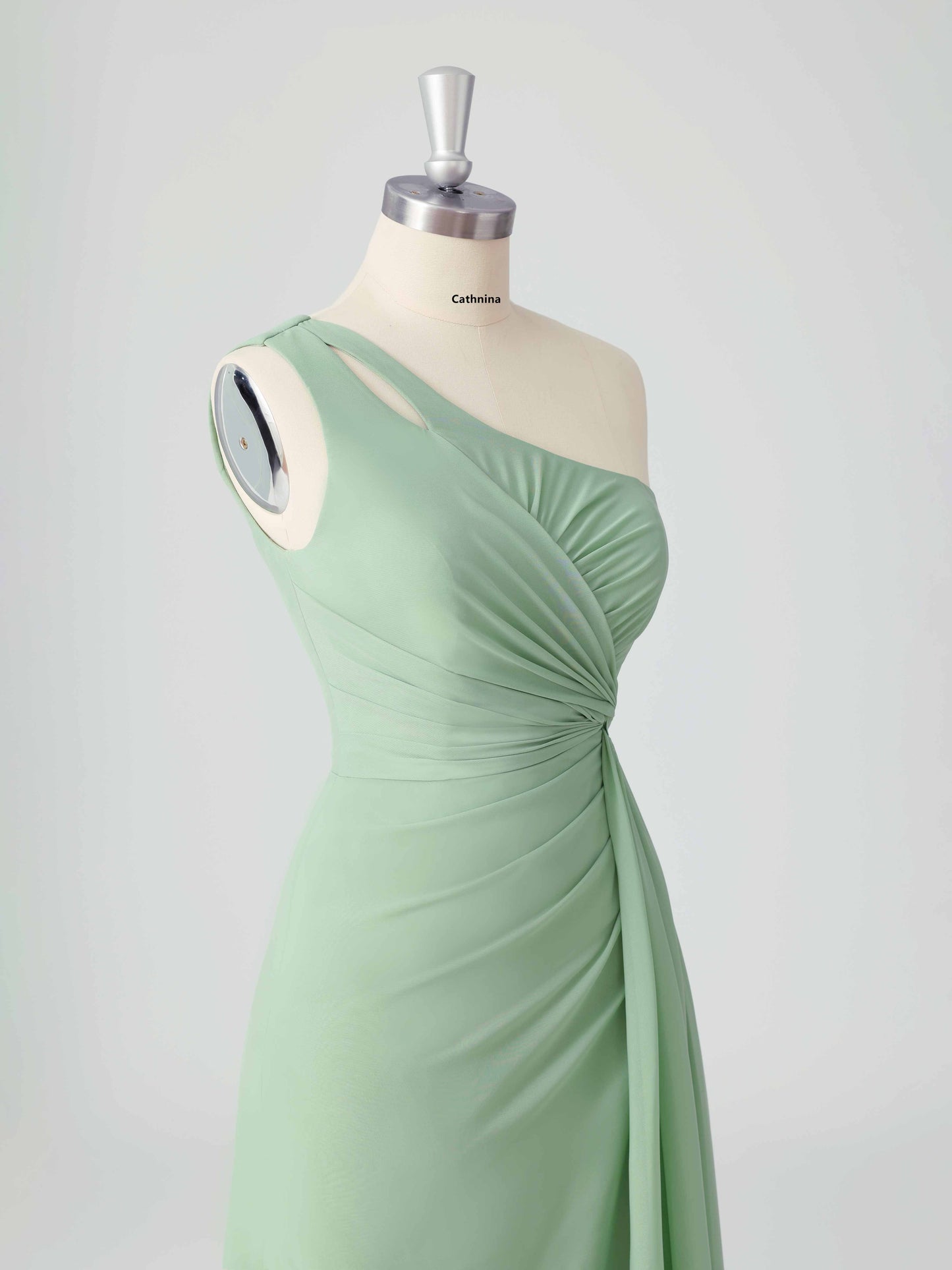 Lorina Chic One Shoulder Long Chiffon Bridesmaid Dresses