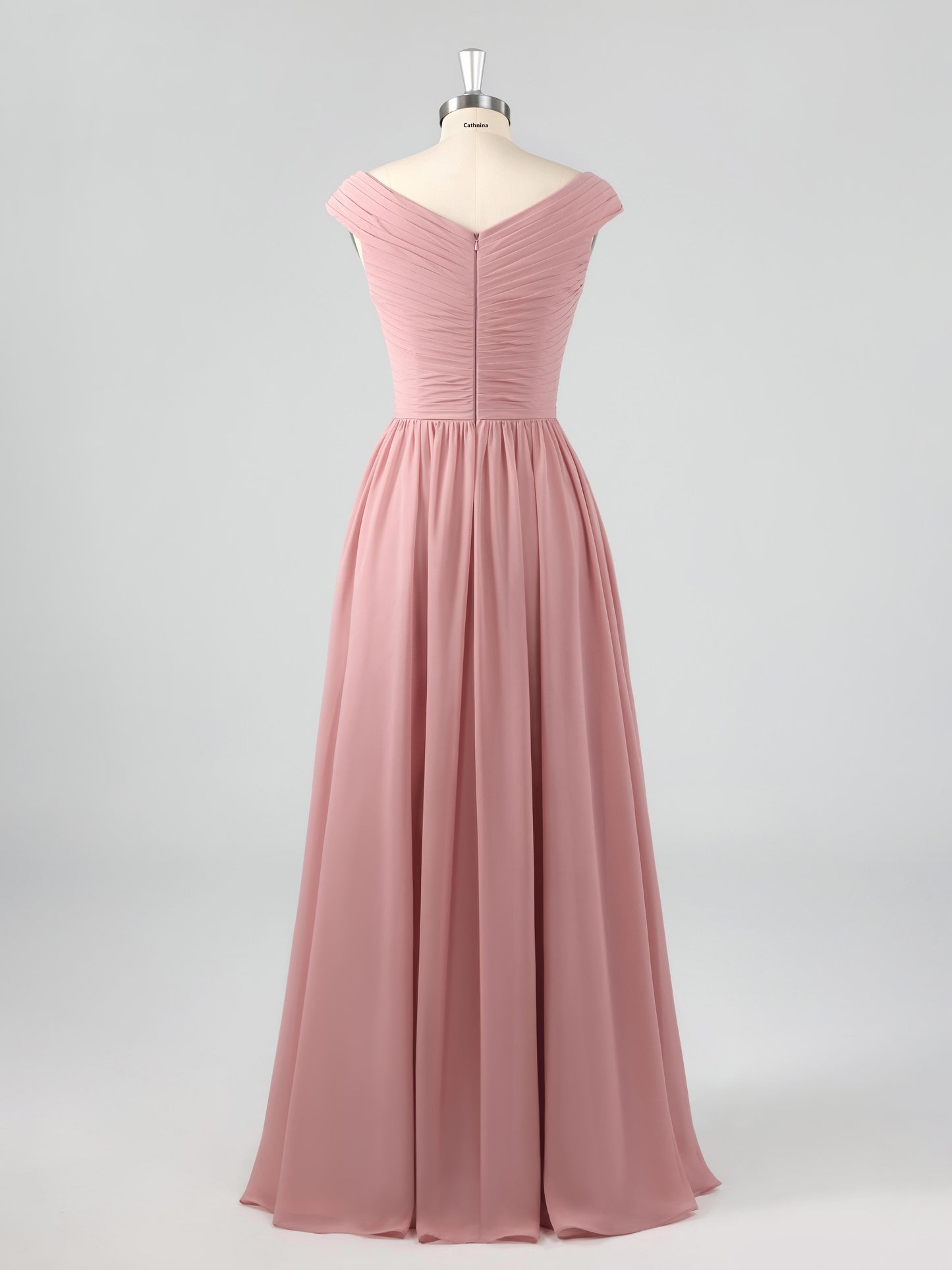 Louna Stylish V-Neck Sleeveless A-line Bridesmaid Dresses with Slit