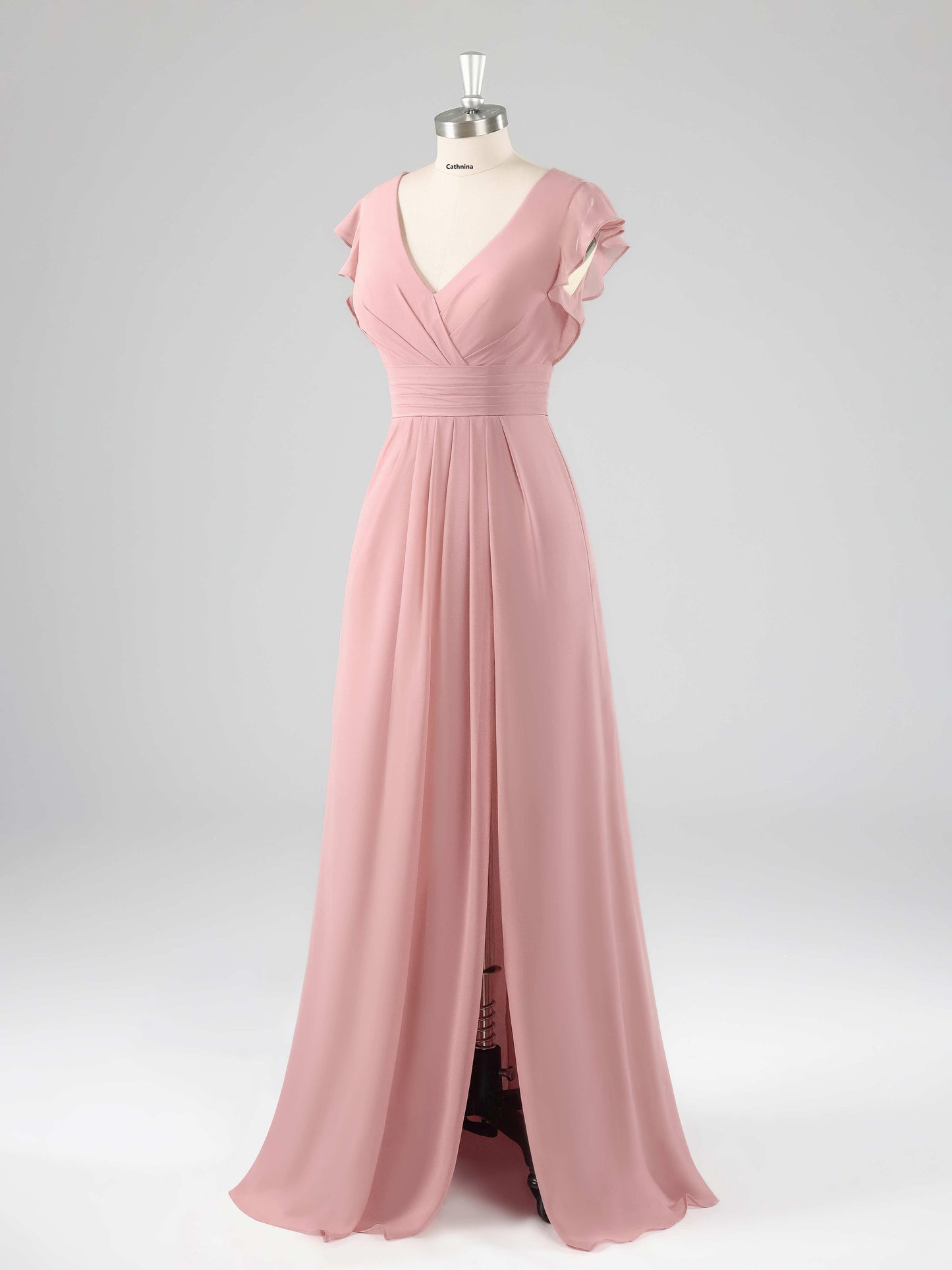 Lucille Modern V-Neck A-line Chiffon Bridesmaid Dresses
