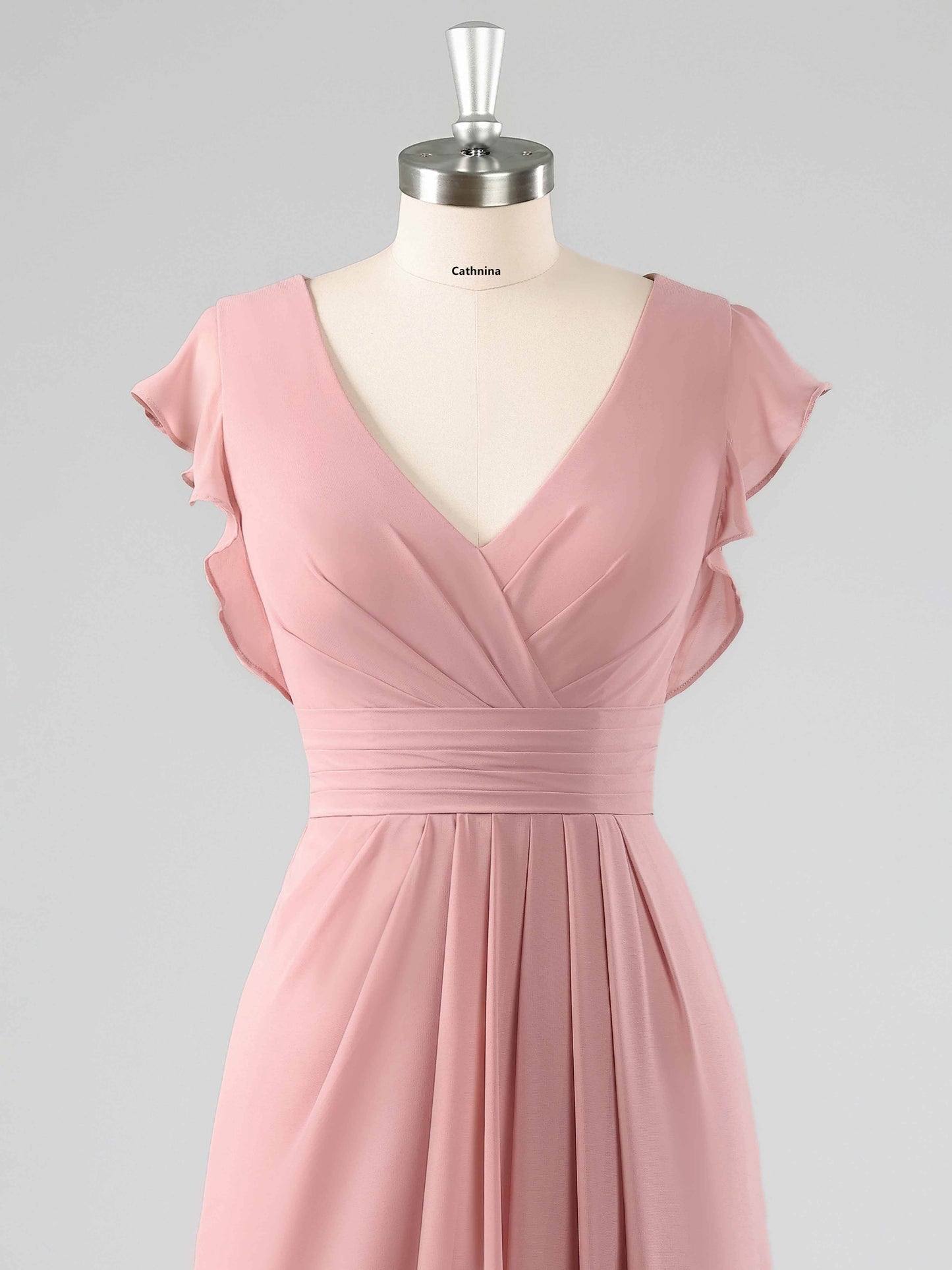 Lucille Modern V-Neck A-line Chiffon Bridesmaid Dresses