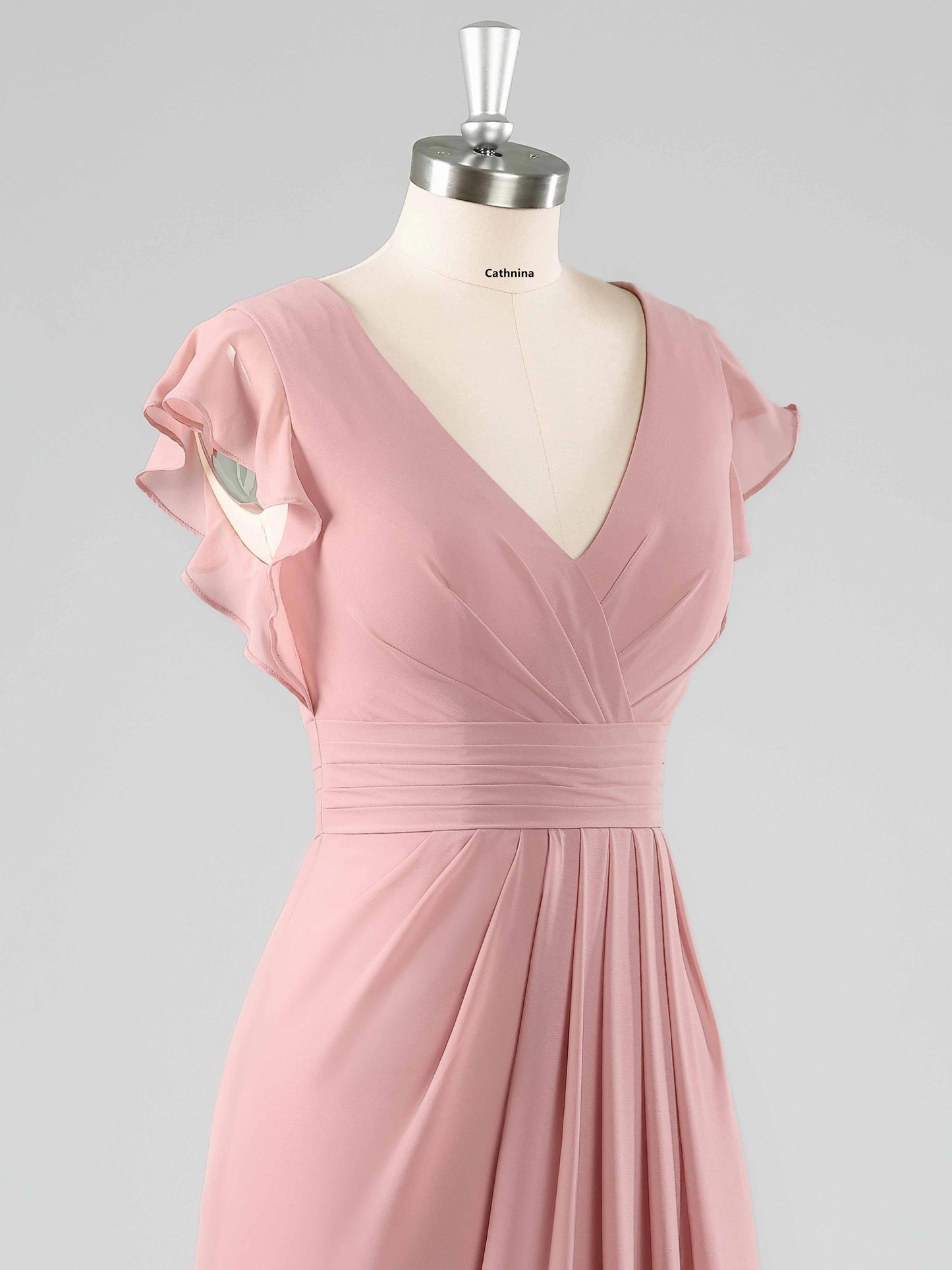 Lucille Modern V-Neck A-line Chiffon Bridesmaid Dresses