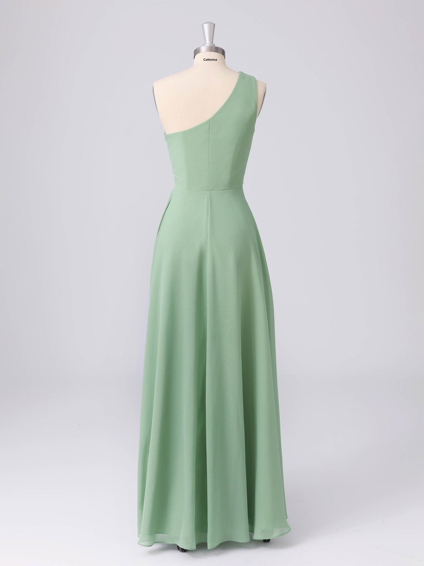 Lunara A-line One Shoulder Ruffles Chiffon Bridesmaid Dresses