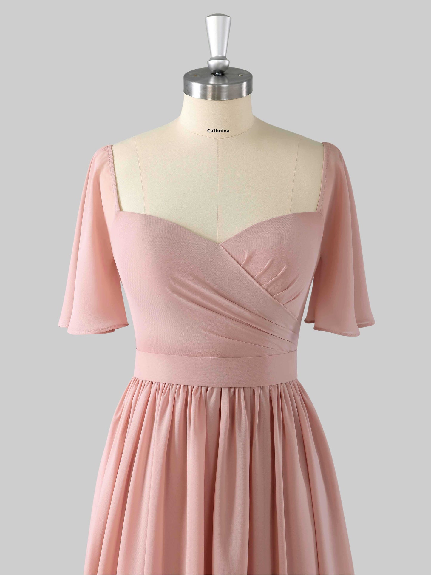 Luray Modest Sweetheart Chiffon Bridesmaid Dresses with Slit