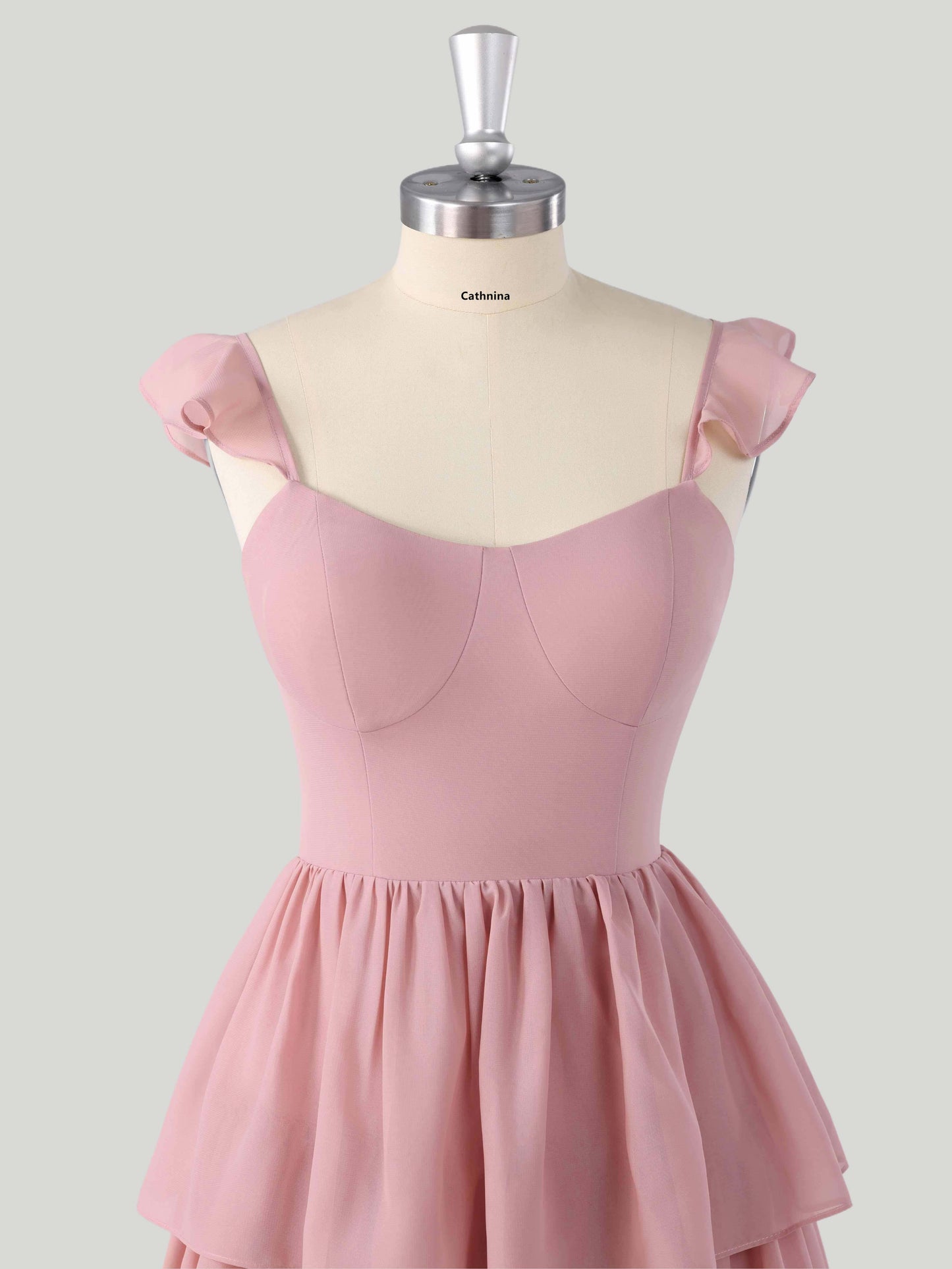 Lurel Romantic Off-the-Shoulder Tiered Bridesmaid Dresses with Slit