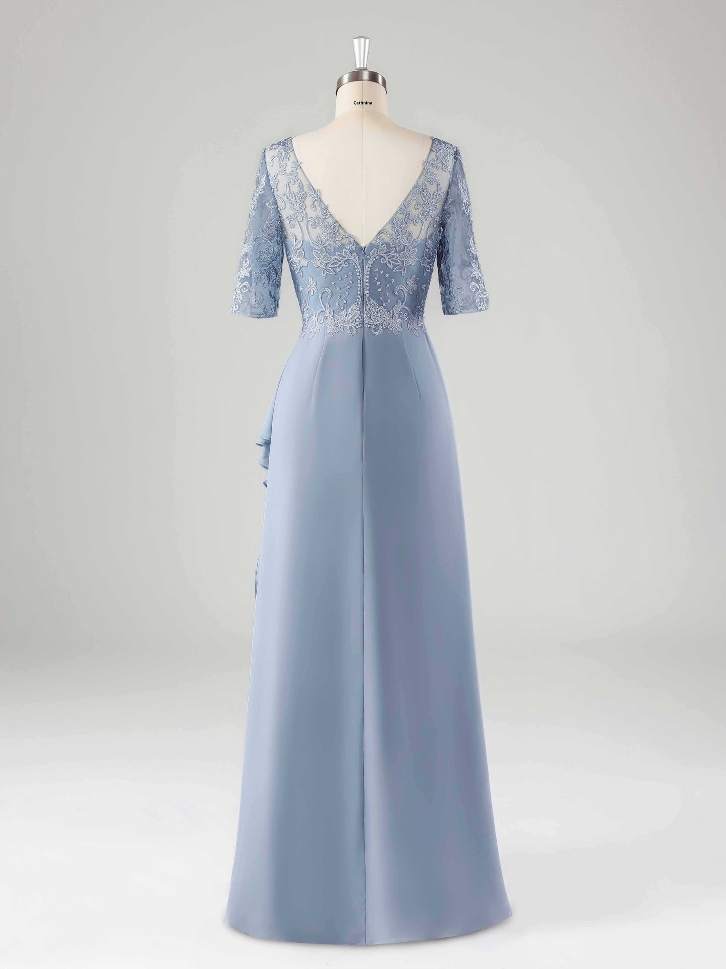 Malia Classy V-Neck Chiffon Mother of the Bride Dresses with Slit