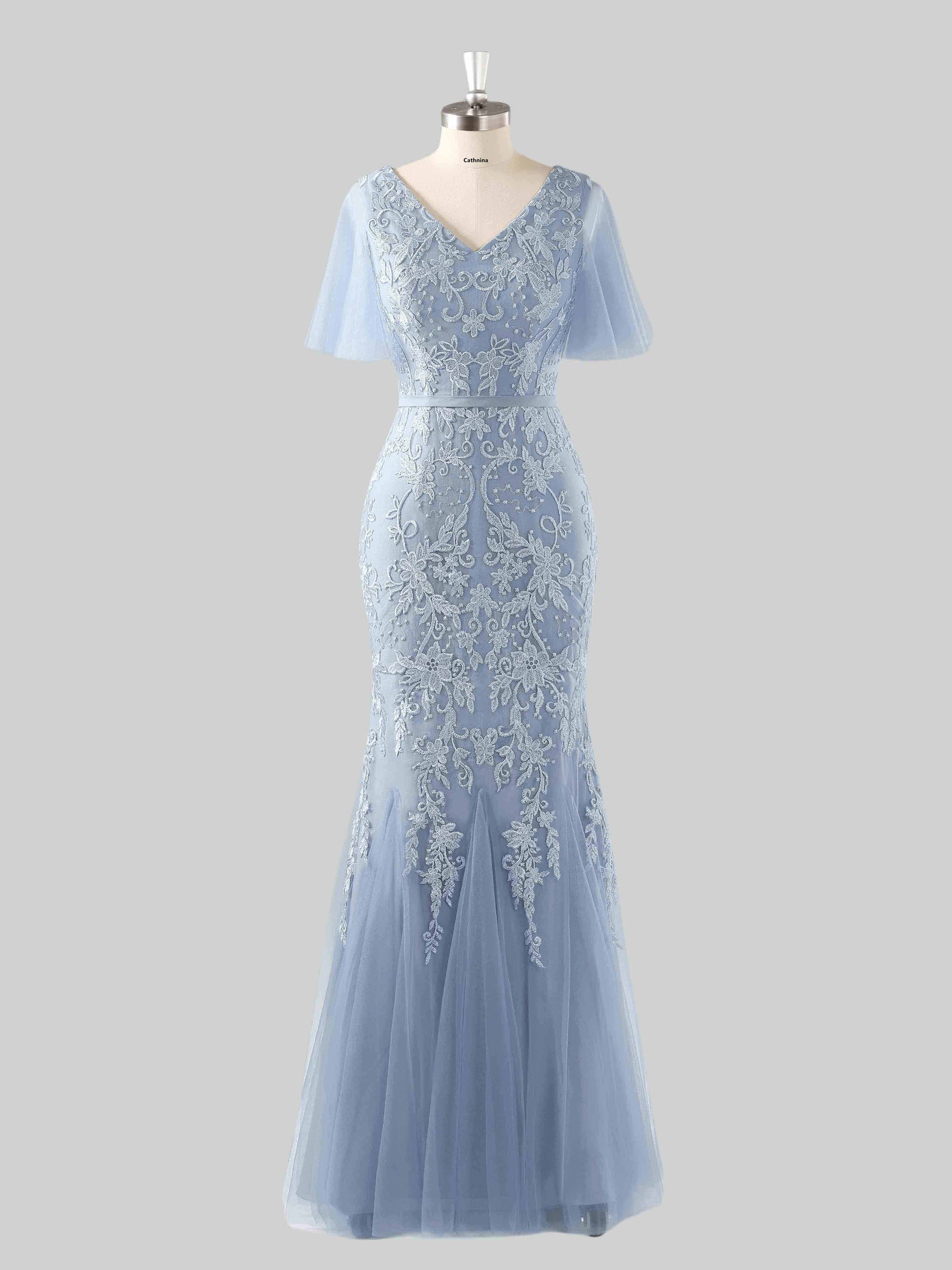 Manda Elegant V Neck Appliques Long Mother Of The Bride Dresses