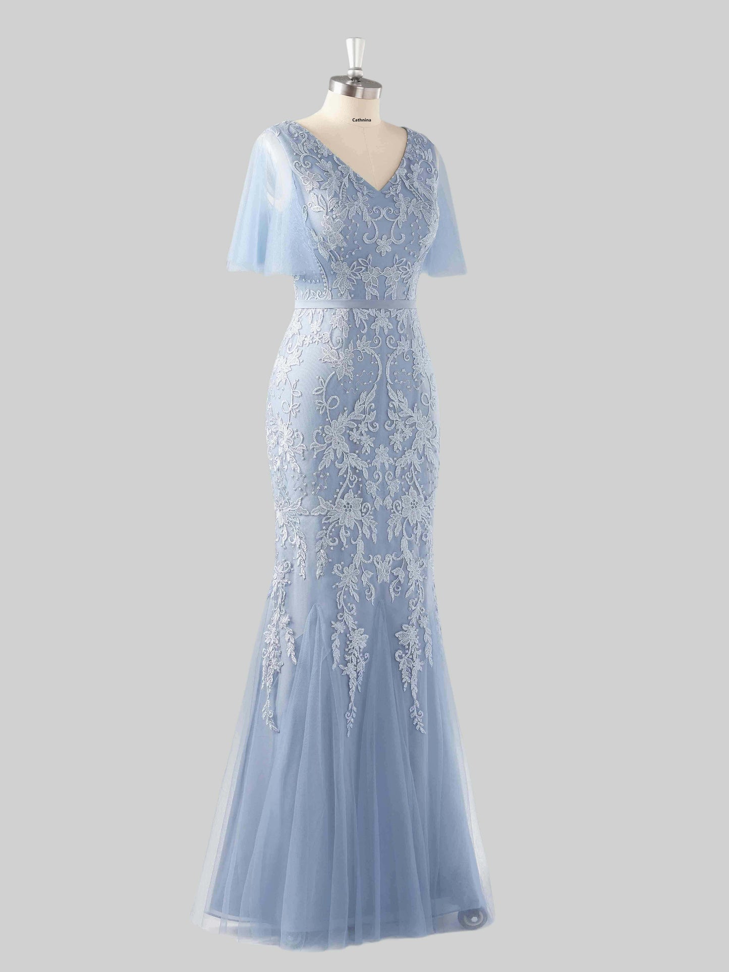 Manda Elegant V Neck Appliques Long Mother Of The Bride Dresses