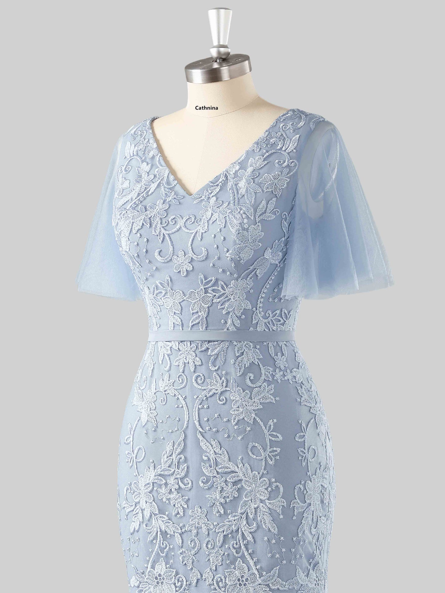 Manda Elegant V Neck Appliques Long Mother Of The Bride Dresses