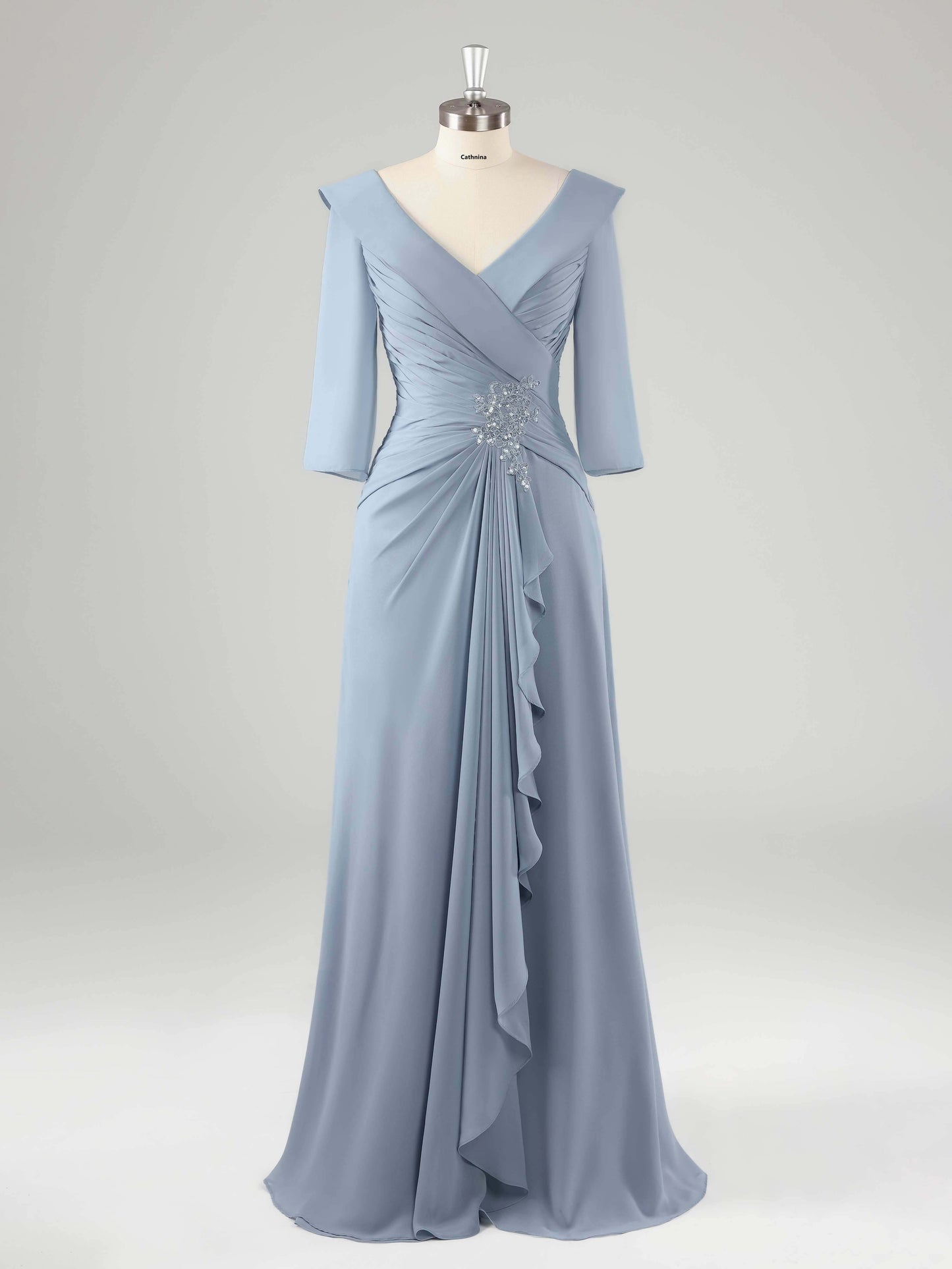 Maribel V-Neck Ruffles A-line Mother of the Bride Dresses