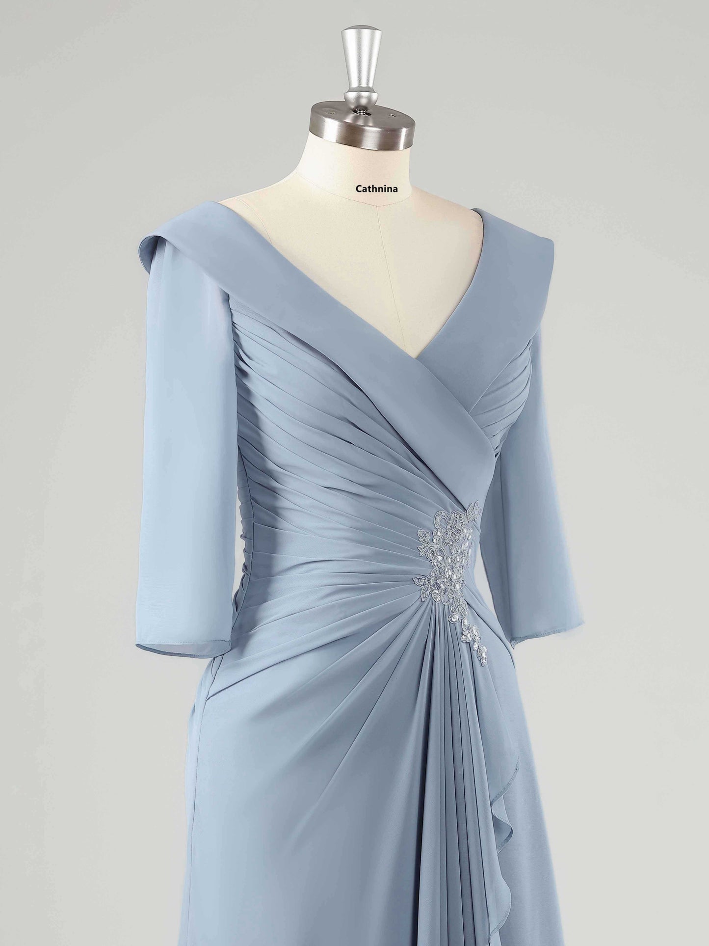 Maribel V-Neck Ruffles A-line Mother of the Bride Dresses