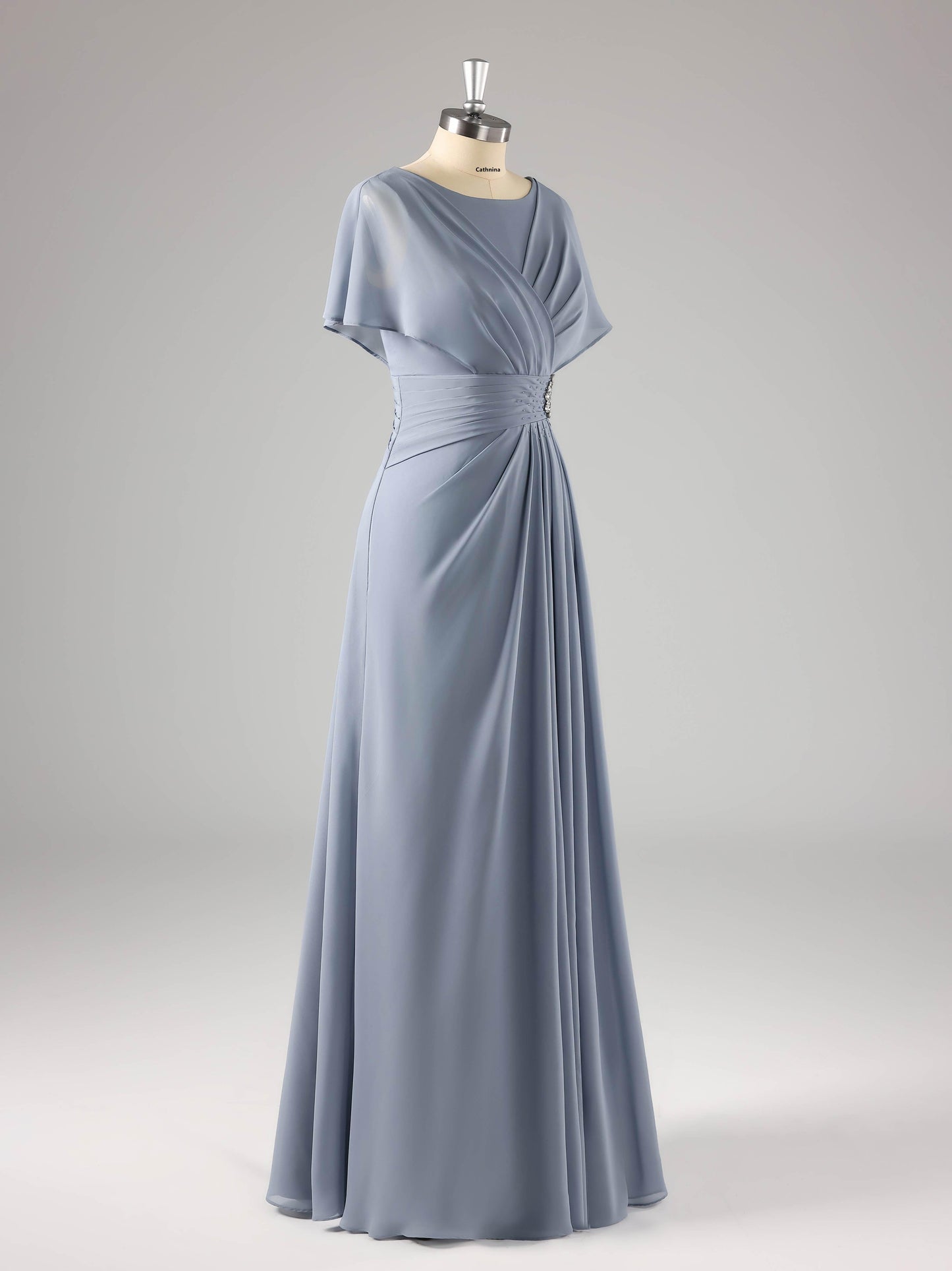 Mavis Chic Scoop A-line Mother of the Bride Dresses with Beaded