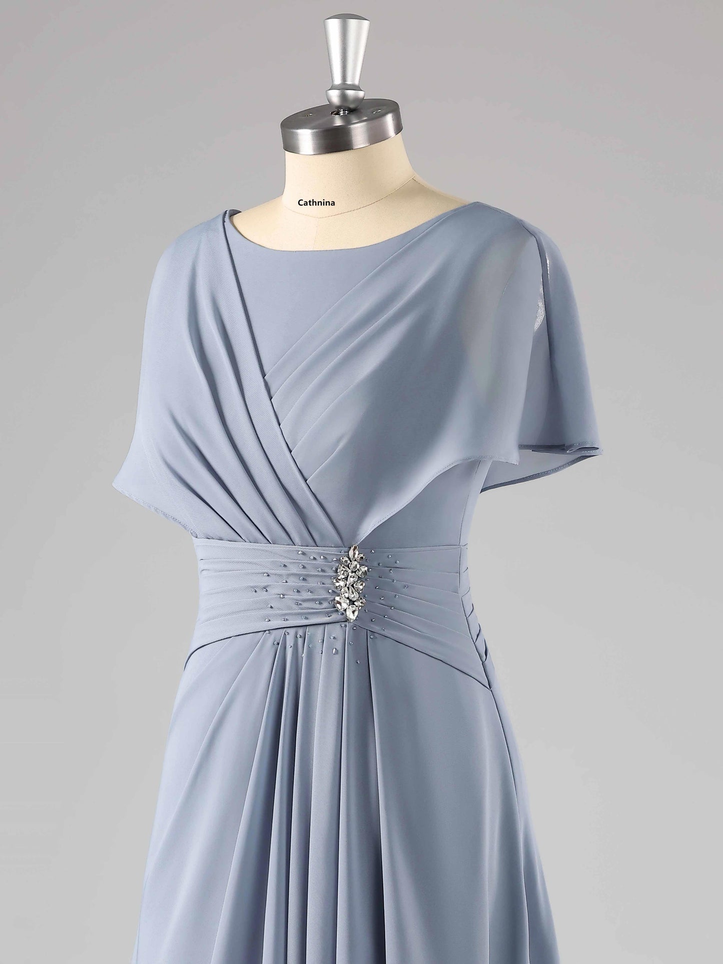 Mavis Chic Scoop A-line Mother of the Bride Dresses with Beaded
