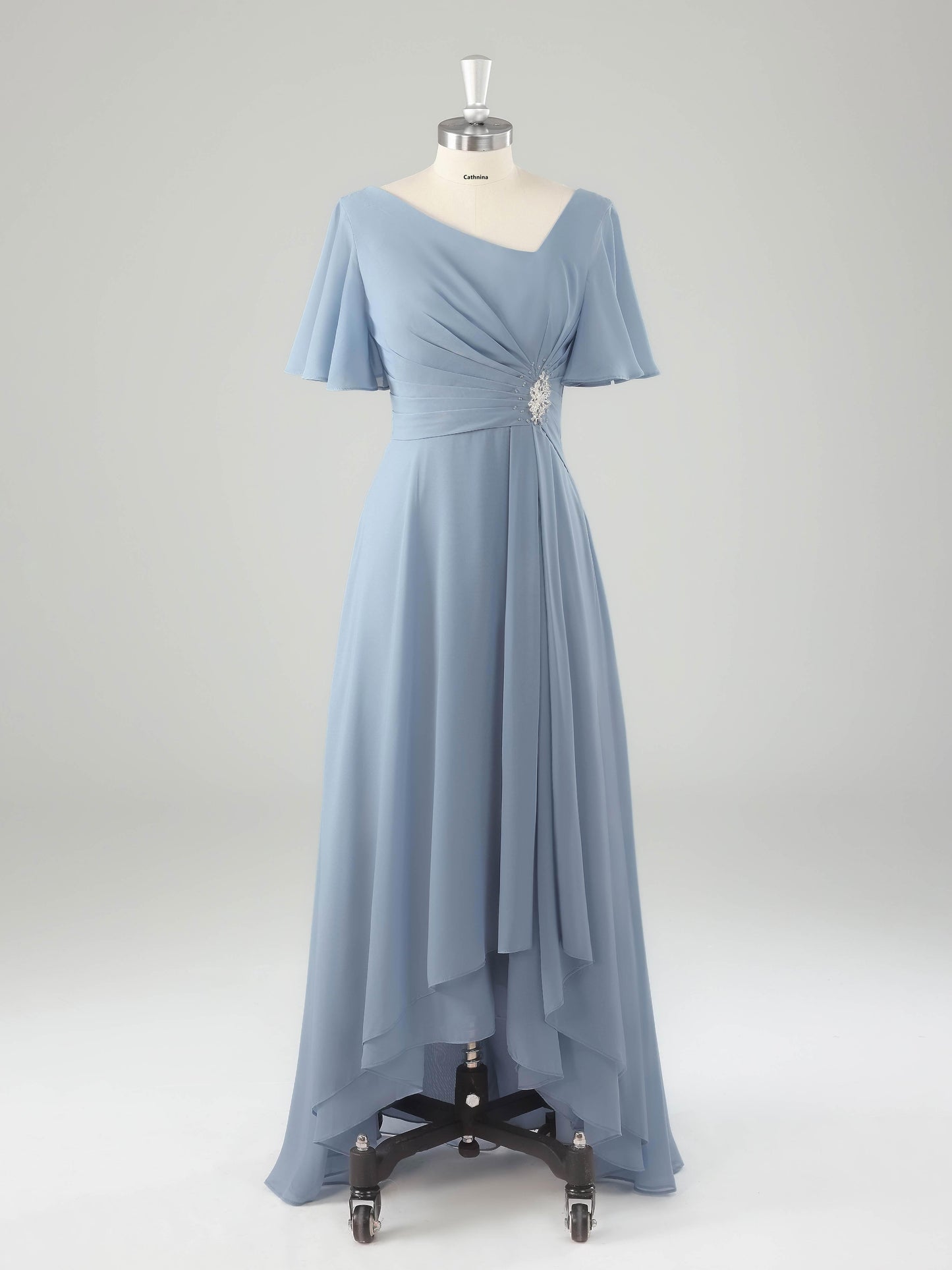 Miona Unique V-Neck Asymmetrical Mother of the Bride Dresses