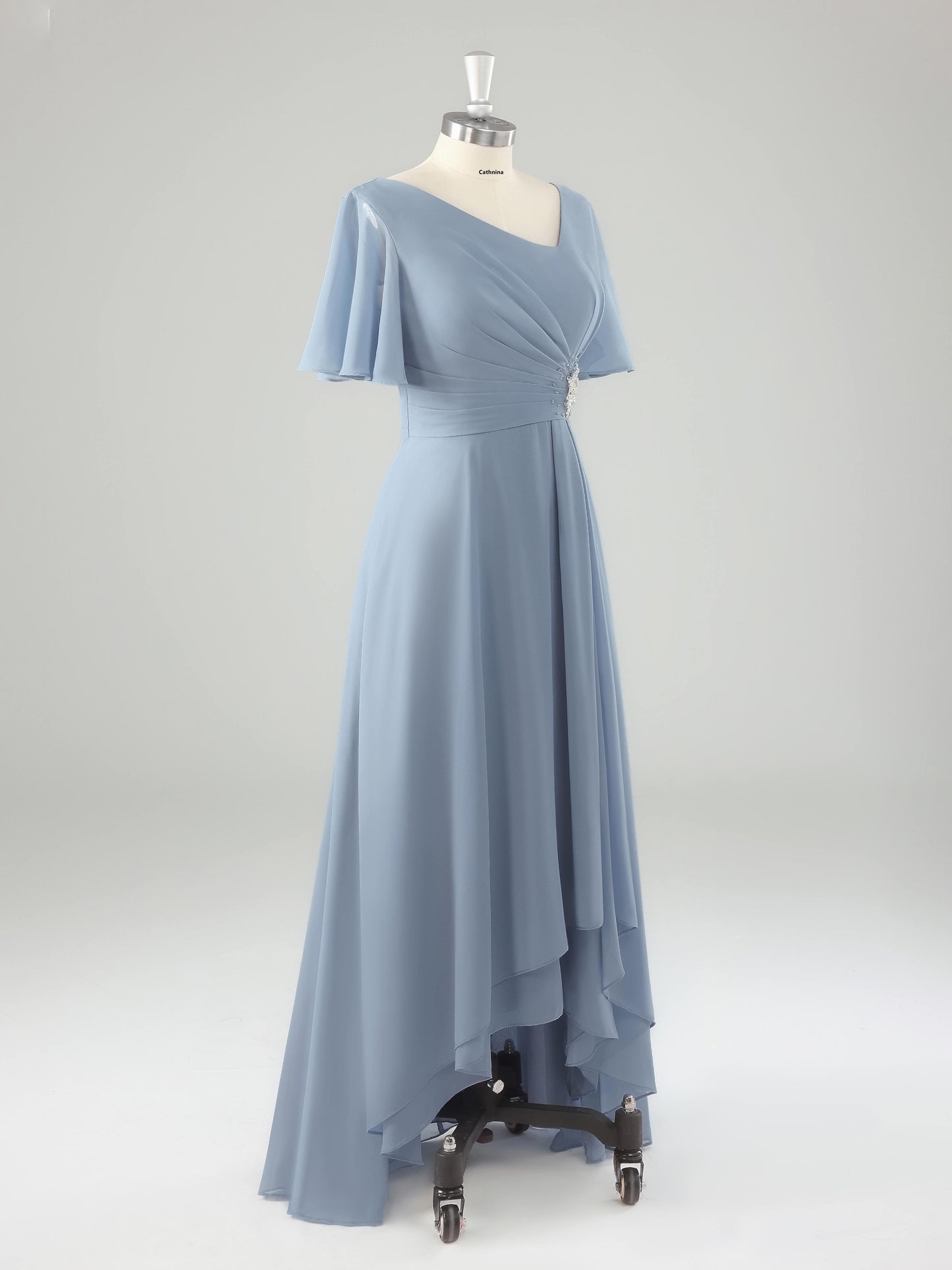 Miona Unique V-Neck Asymmetrical Mother of the Bride Dresses