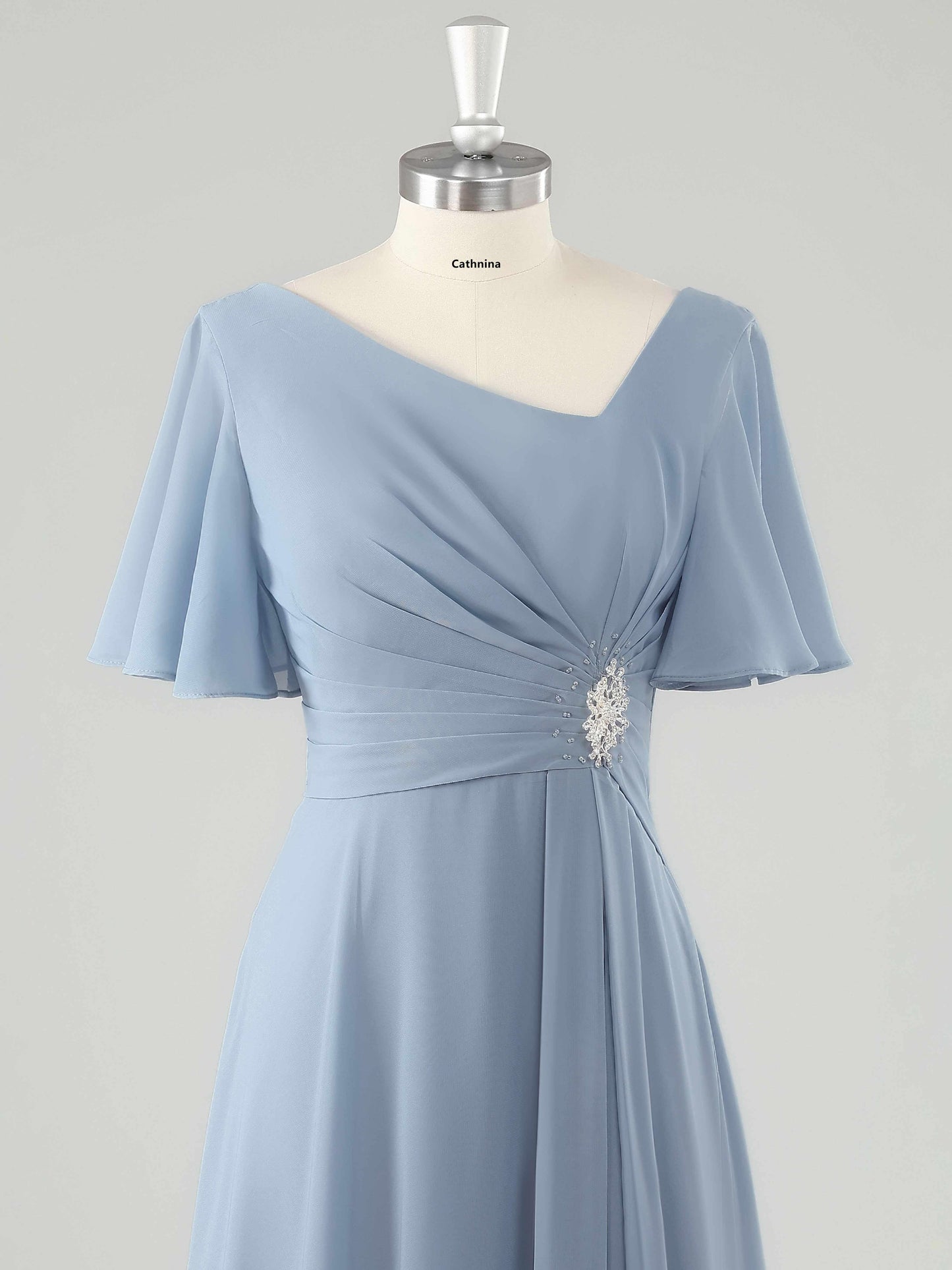 Miona Unique V-Neck Asymmetrical Mother of the Bride Dresses