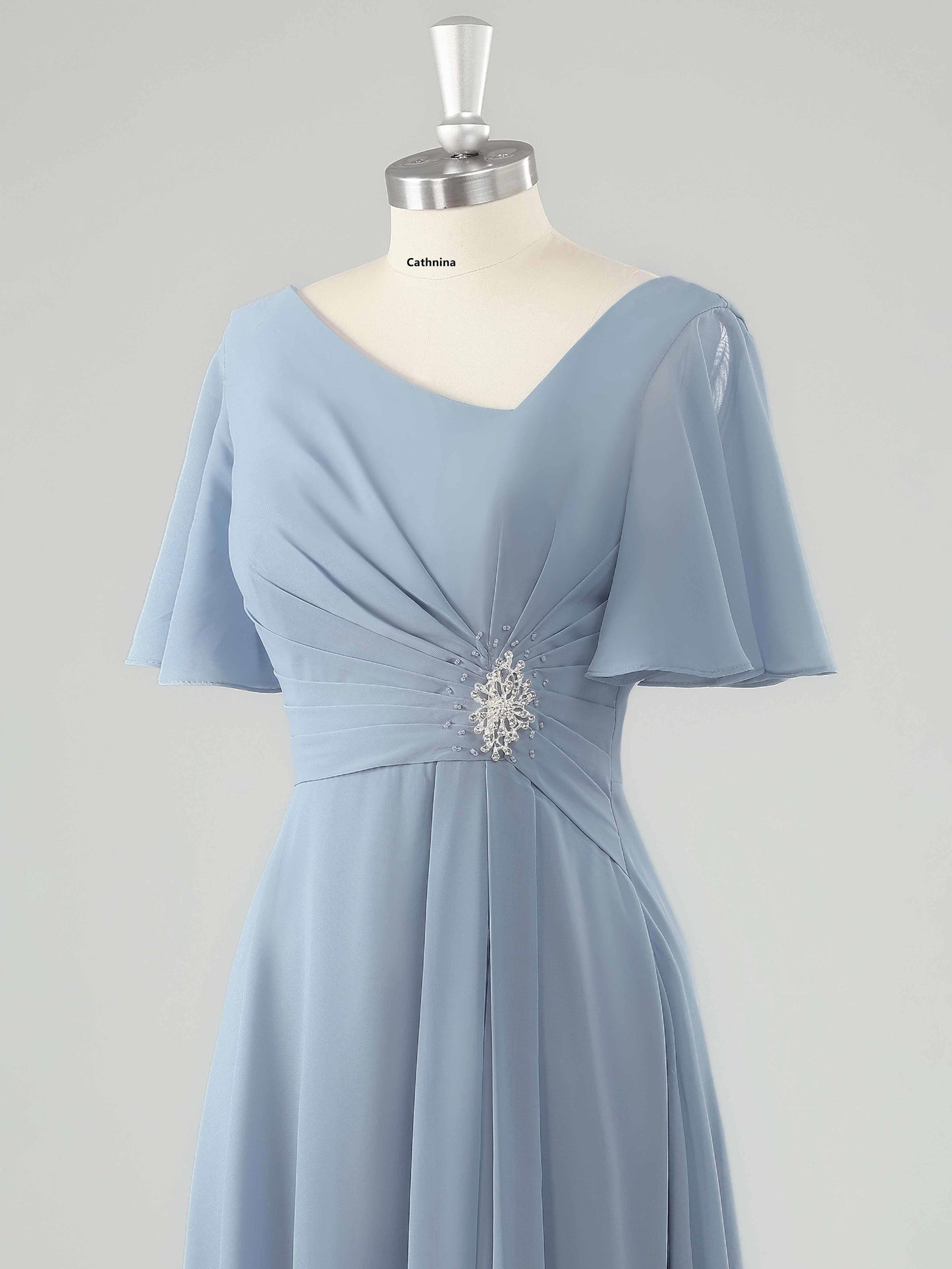Miona Unique V-Neck Asymmetrical Mother of the Bride Dresses
