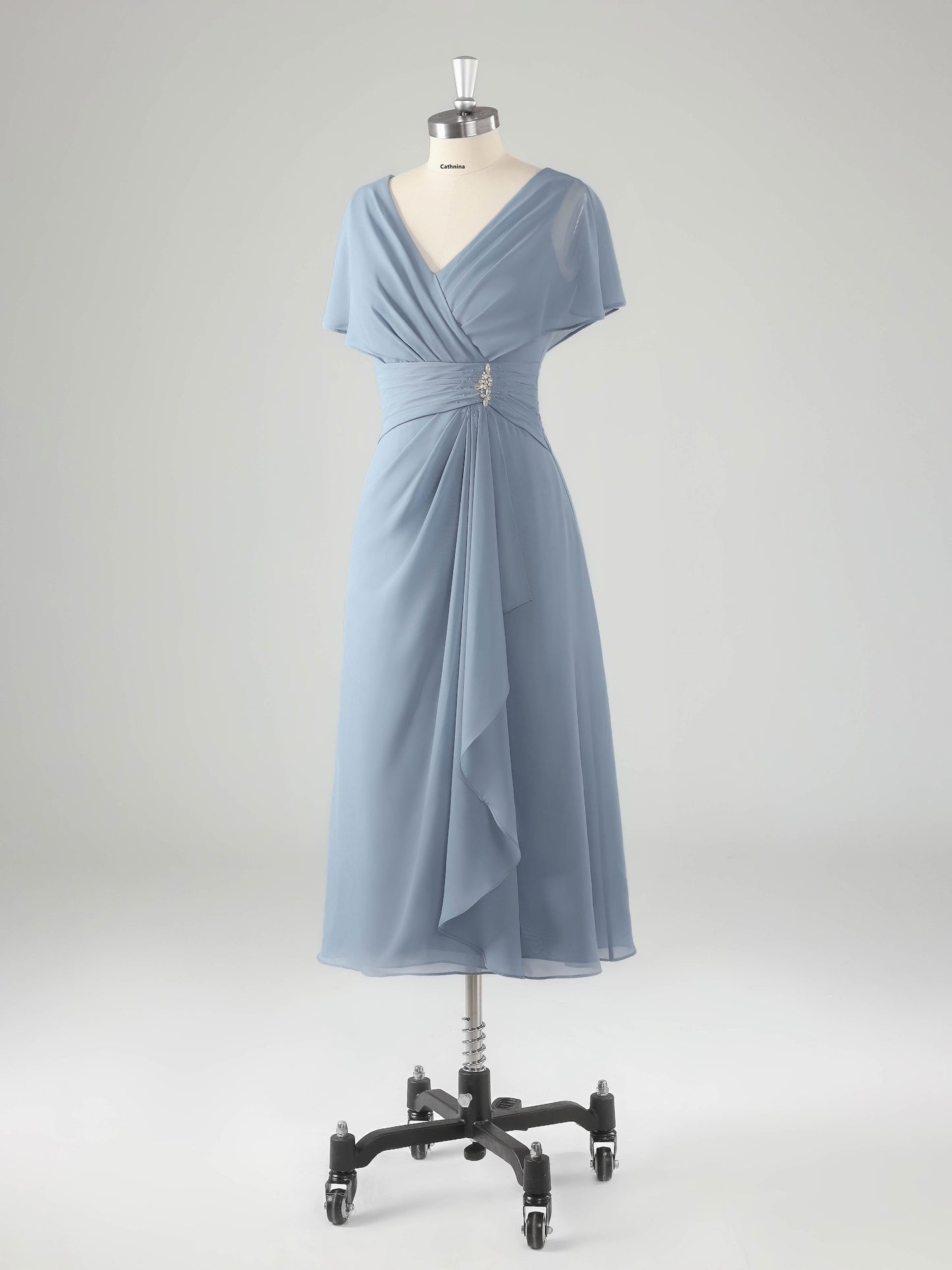 Miran V-Neck Knee Length Mother Of The Bride Dresses with Beaded
