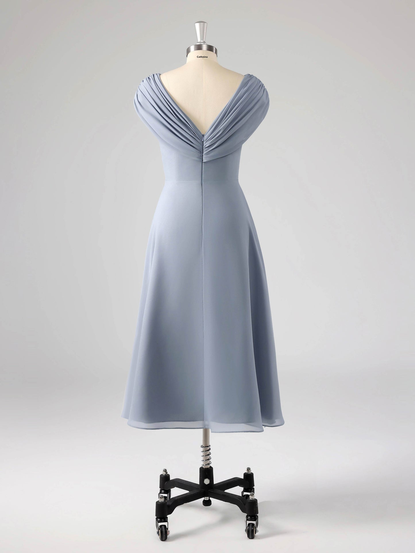 Misel Modern V-Neck Knee Length Mother of the Bride Dresses With Cape