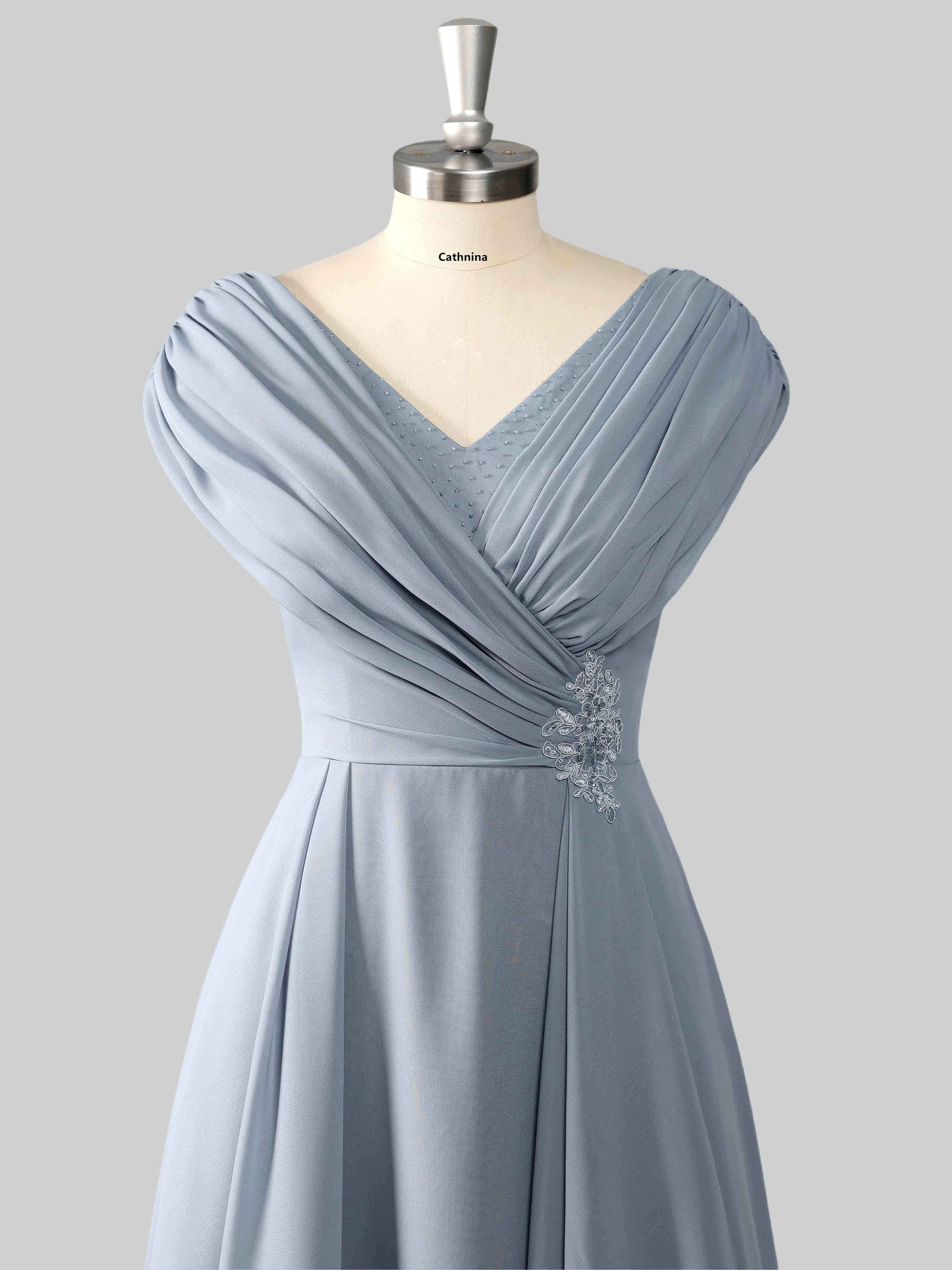 Misel Modern V-Neck Knee Length Mother of the Bride Dresses With Cape
