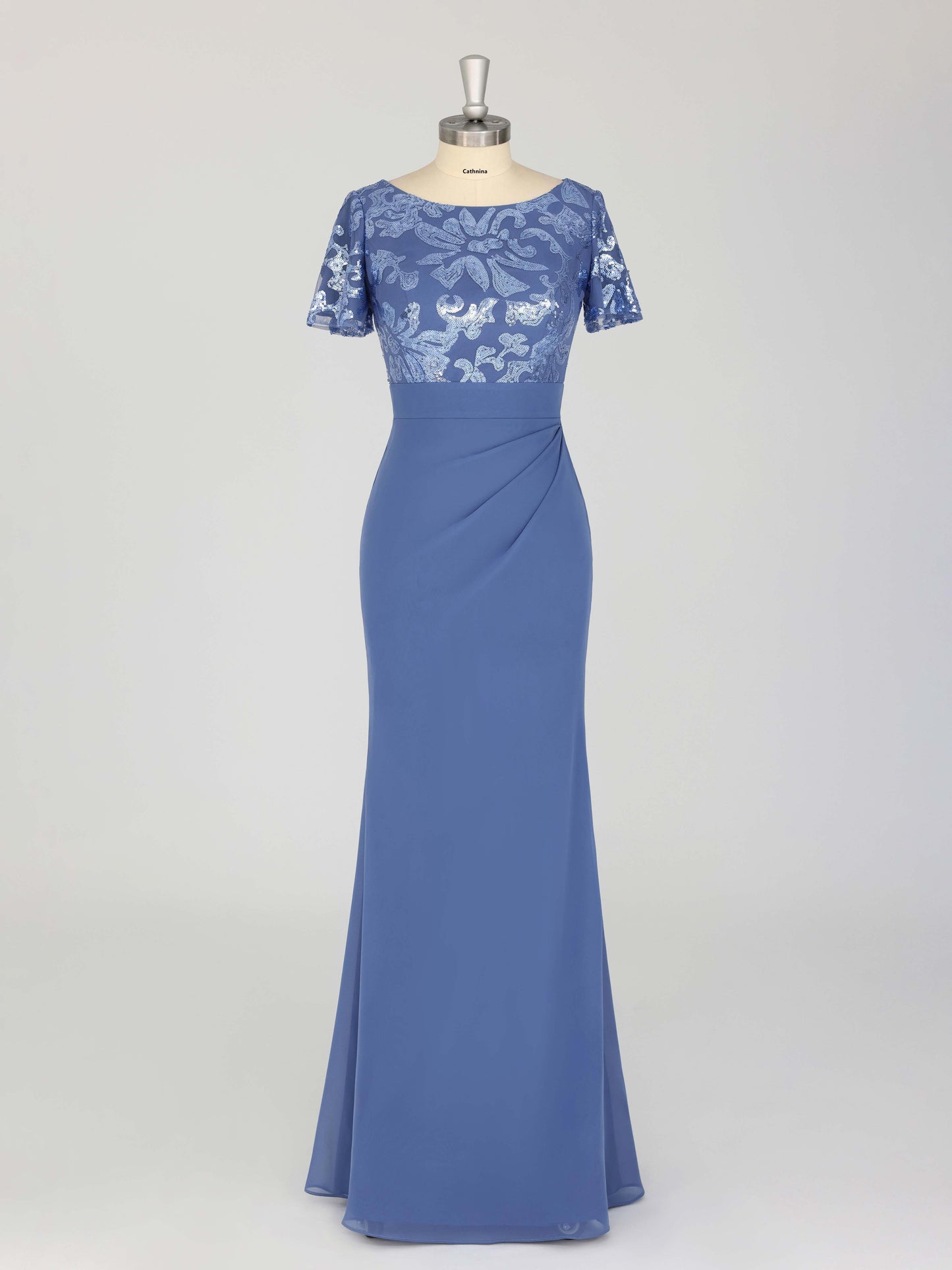 Monel Enchanting Scoop Sheath Mother of the Bride Dresses with Sequins
