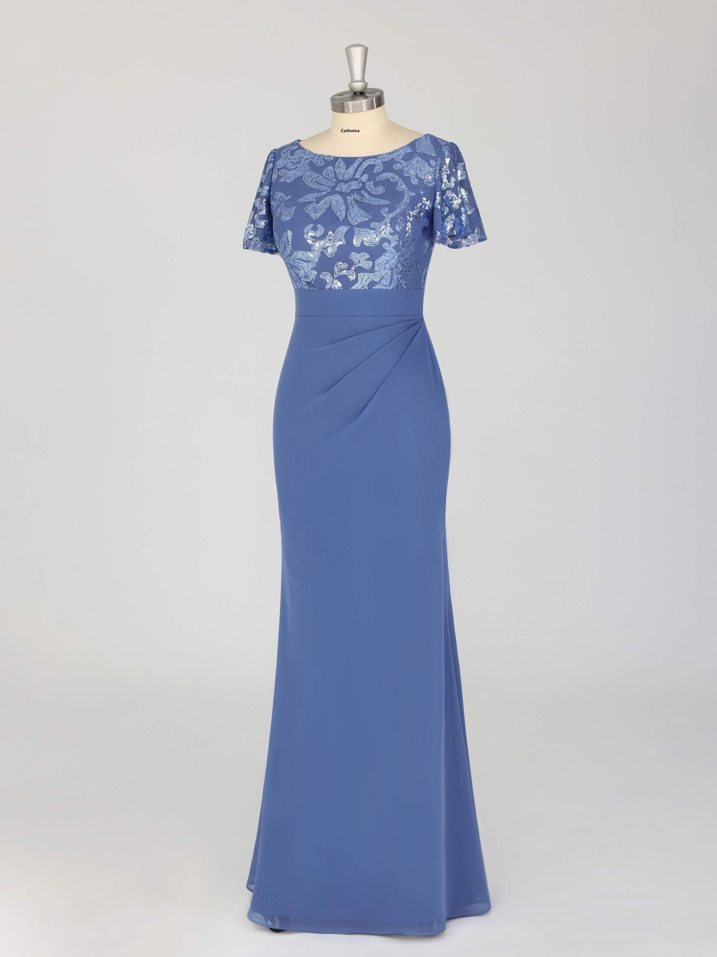 Monel Enchanting Scoop Sheath Mother of the Bride Dresses with Sequins