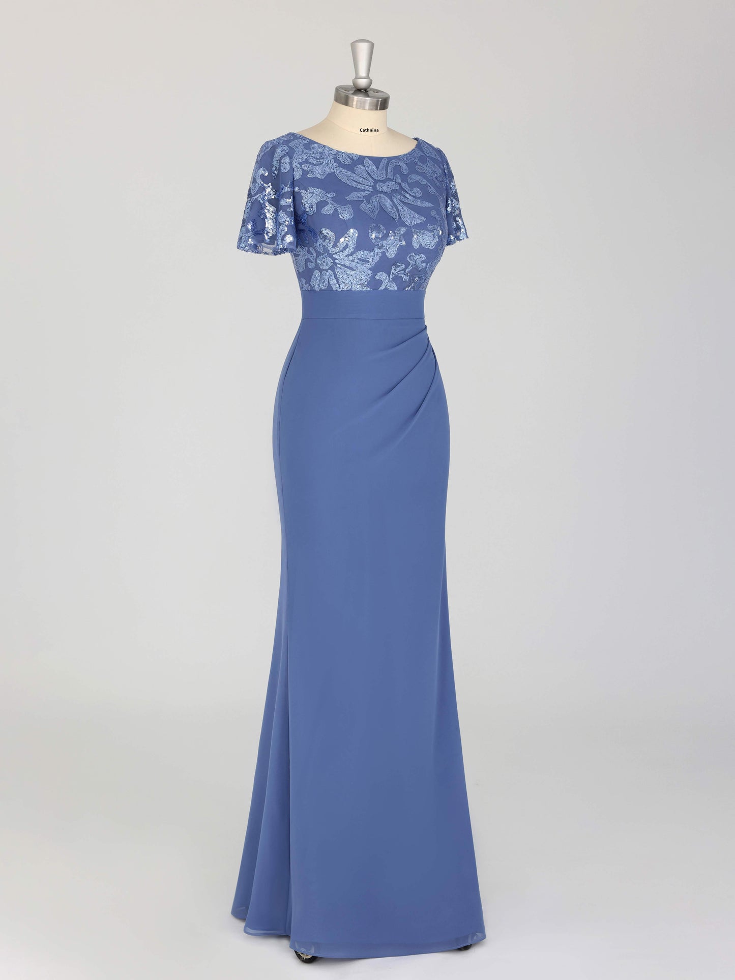 Monel Enchanting Scoop Sheath Mother of the Bride Dresses with Sequins