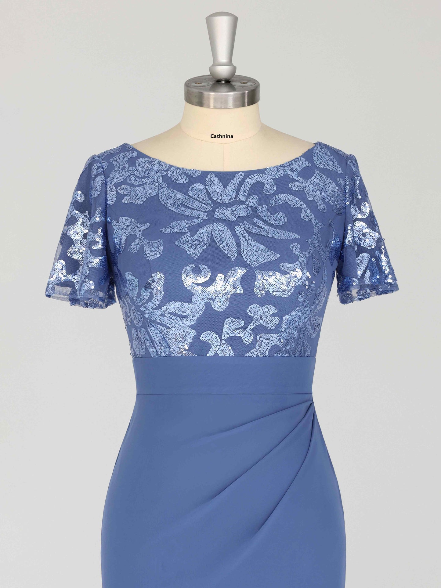 Monel Enchanting Scoop Sheath Mother of the Bride Dresses with Sequins