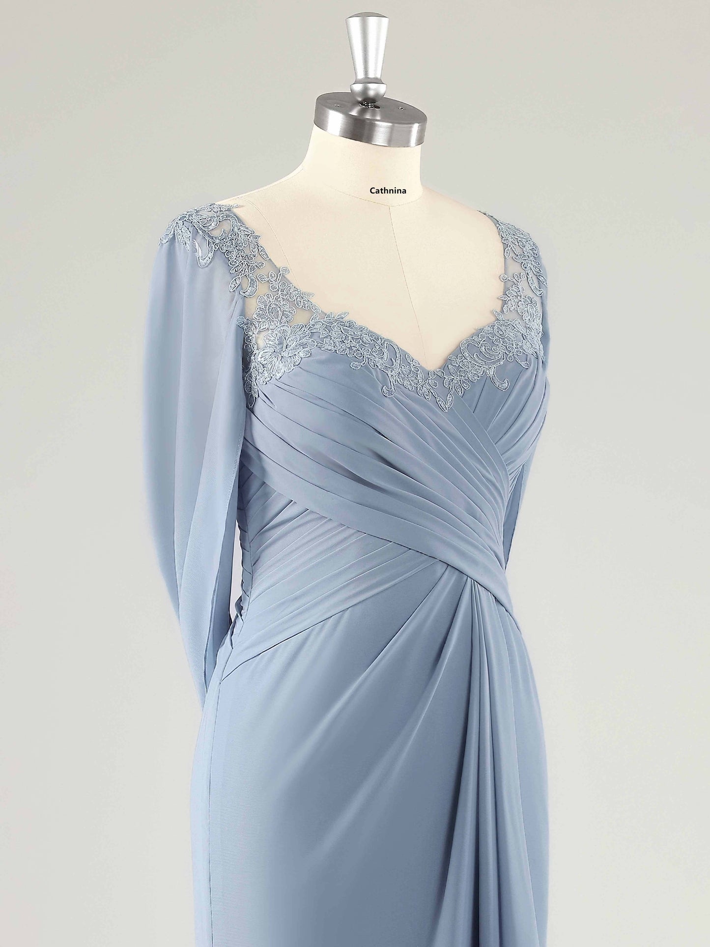 Mylor Glamorous Appliqued Mother of the Bride Dresses With Cape