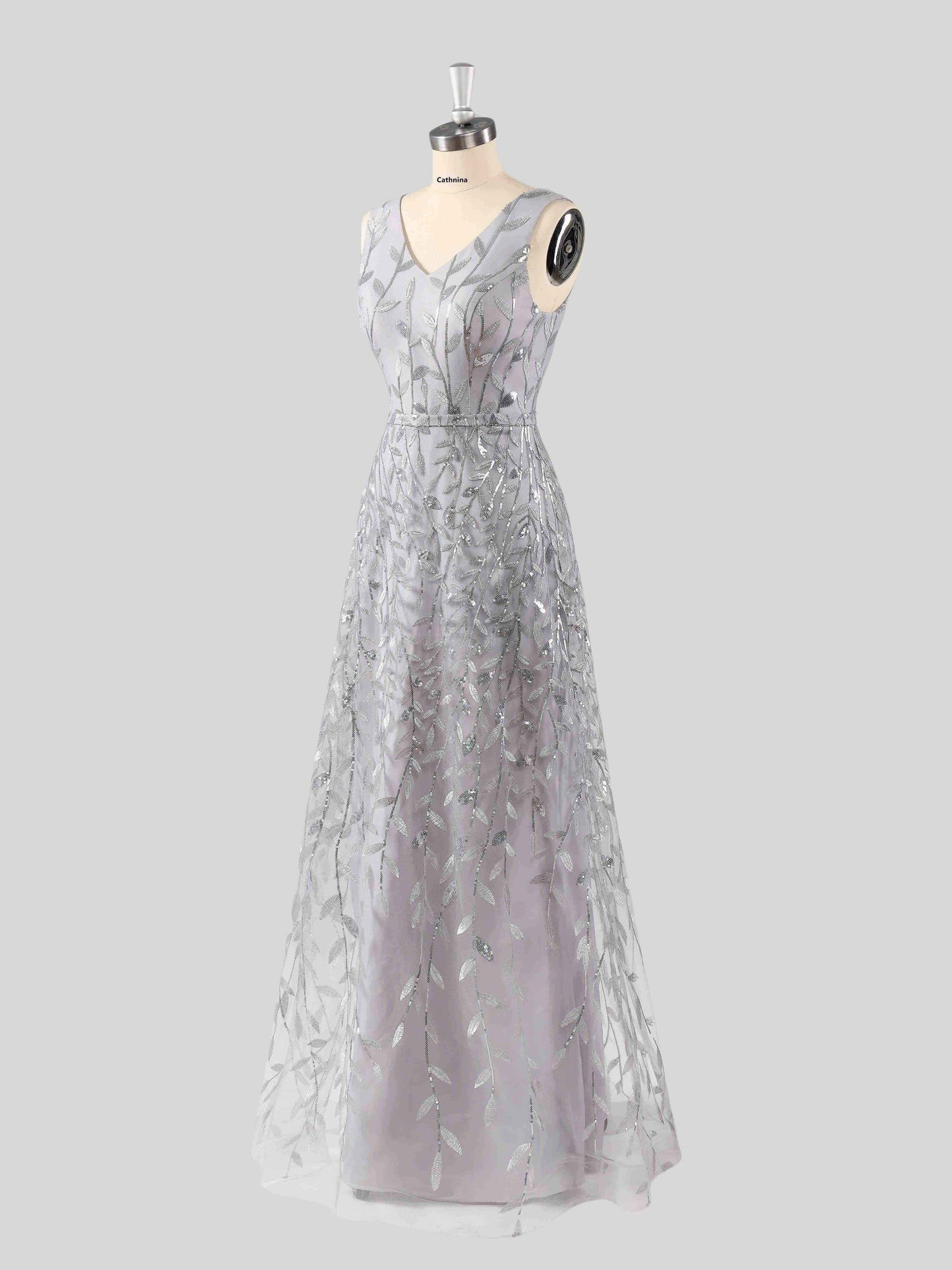 Veda Classic V-Neck A-line Formal Dresses with Sequins